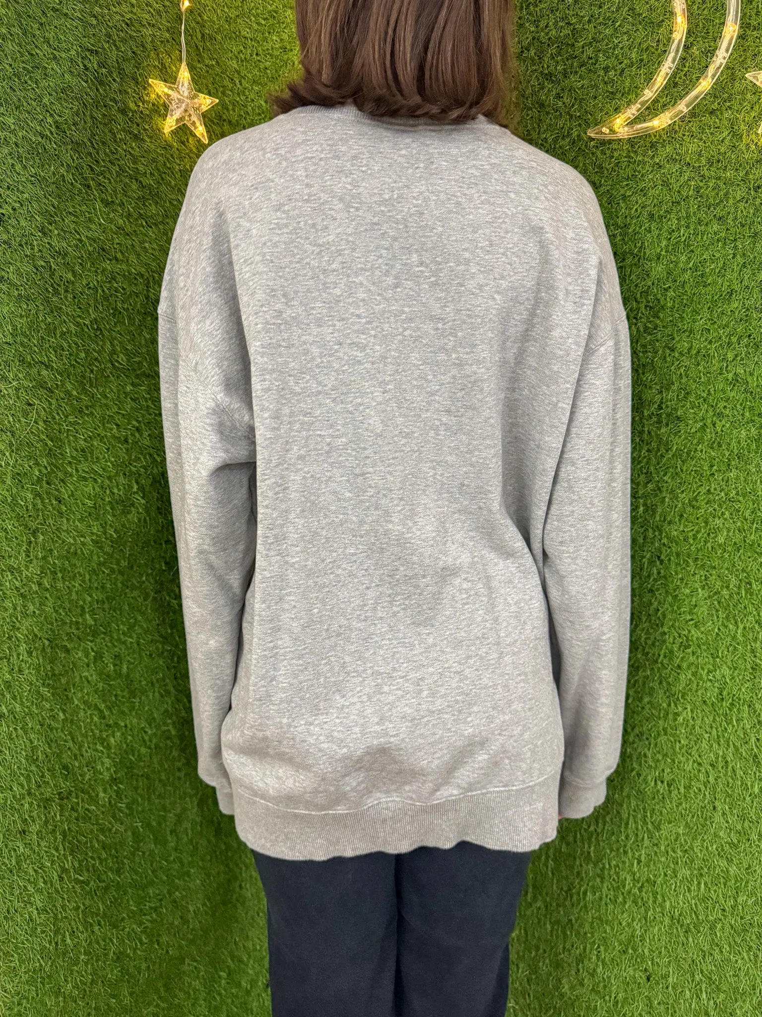 Adidas Floral Logo Grey Crewneck L