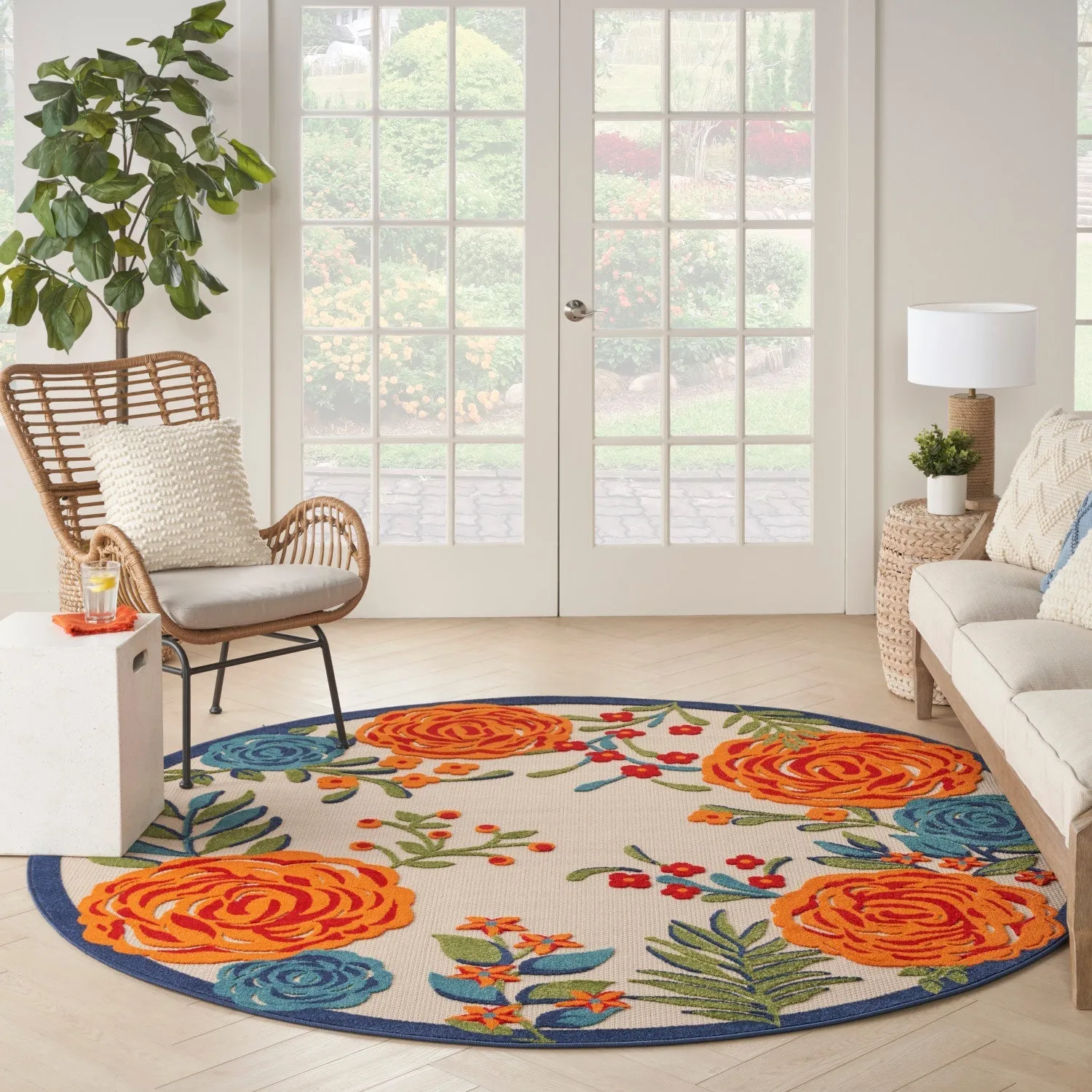 Aloha Multicolor Contemporary Indoor/Outdoor Rug