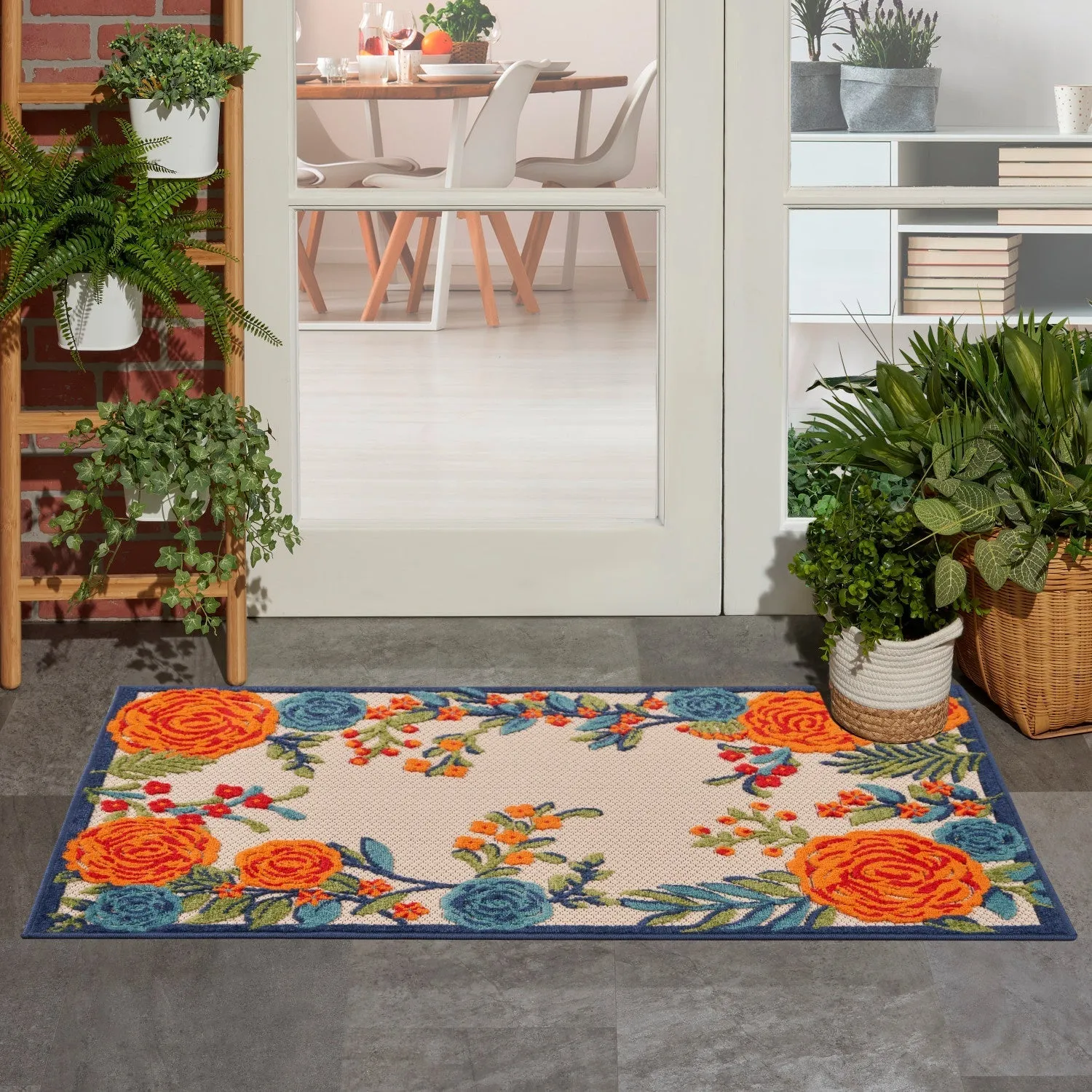 Aloha Multicolor Contemporary Indoor/Outdoor Rug