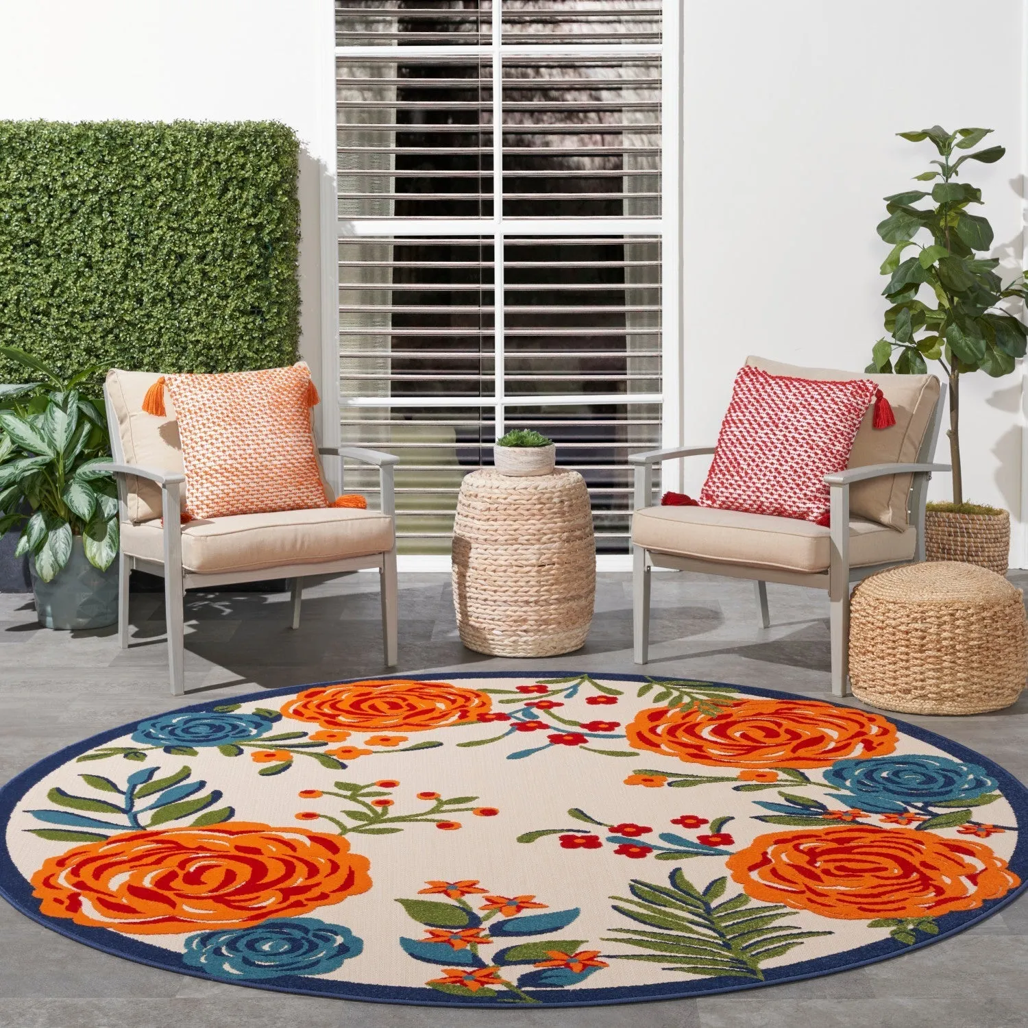 Aloha Multicolor Contemporary Indoor/Outdoor Rug