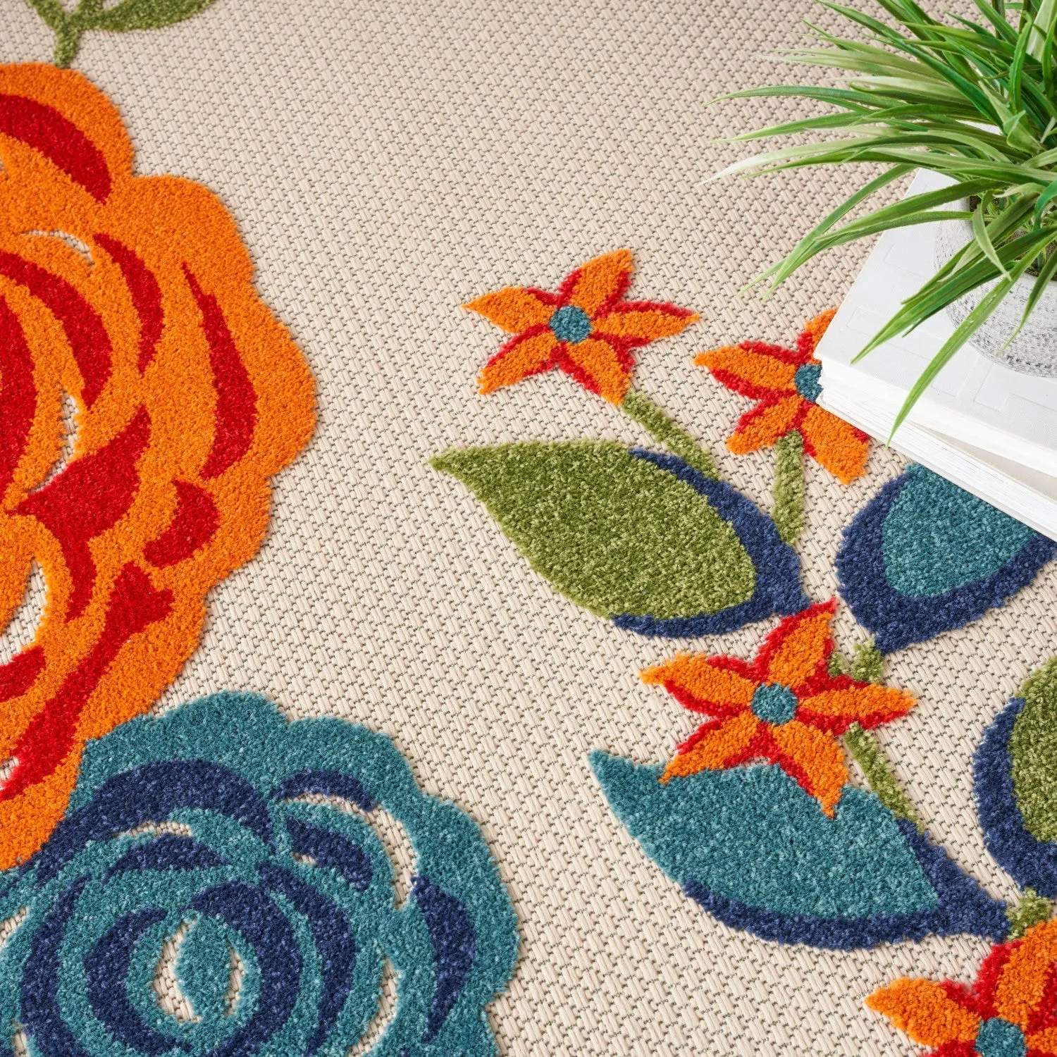 Aloha Multicolor Contemporary Indoor/Outdoor Rug