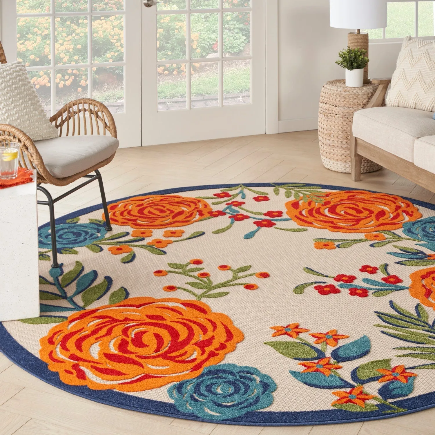Aloha Multicolor Contemporary Indoor/Outdoor Rug