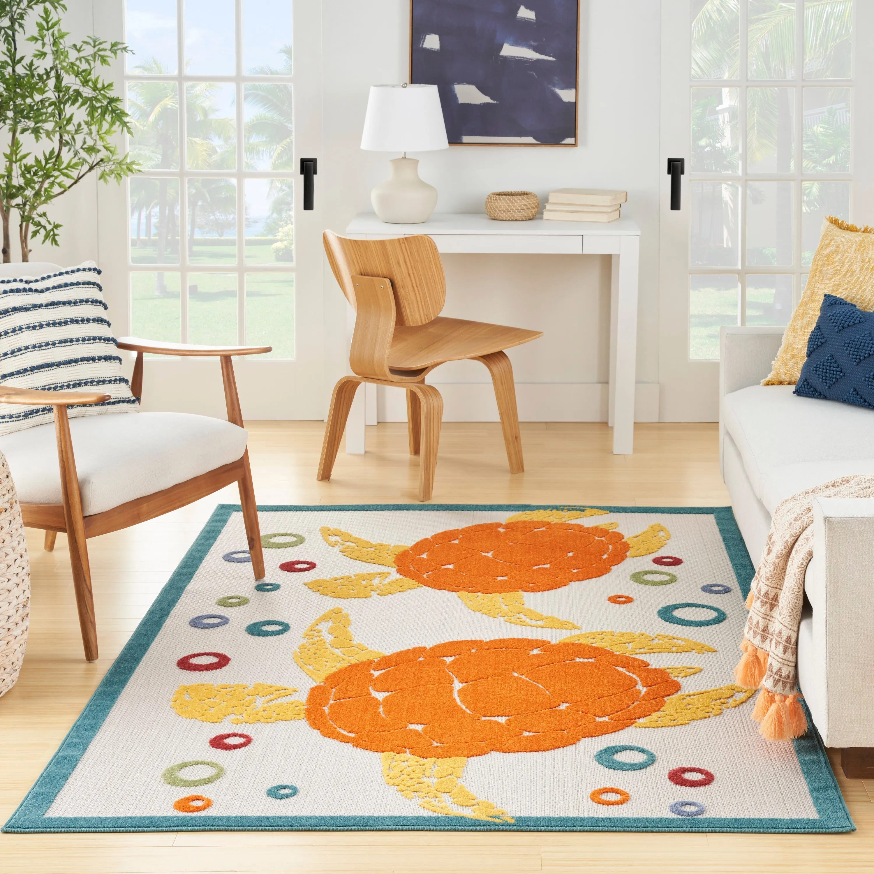 Aloha Teal Multi Rug