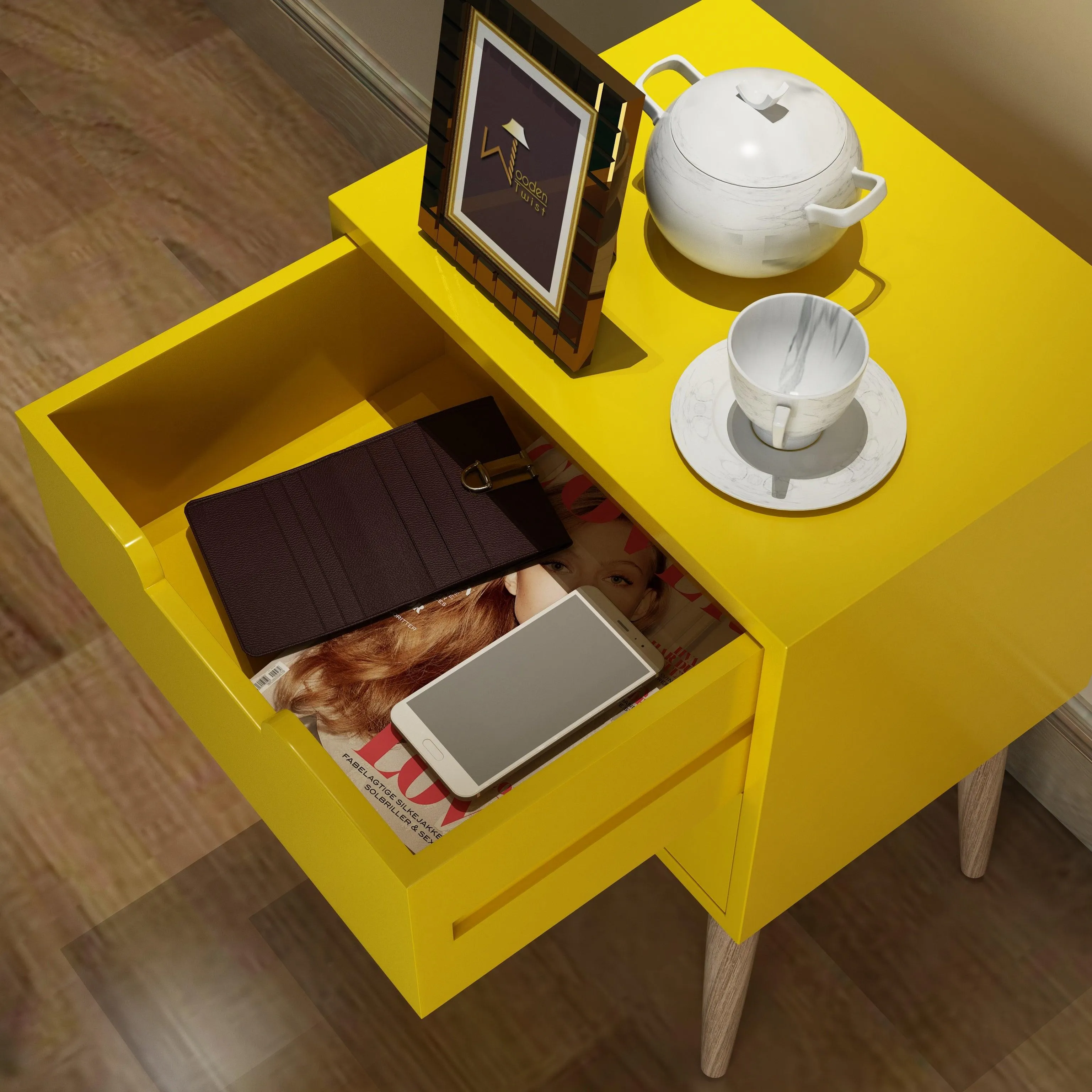 Amazing Bedside Table with Two Drawers