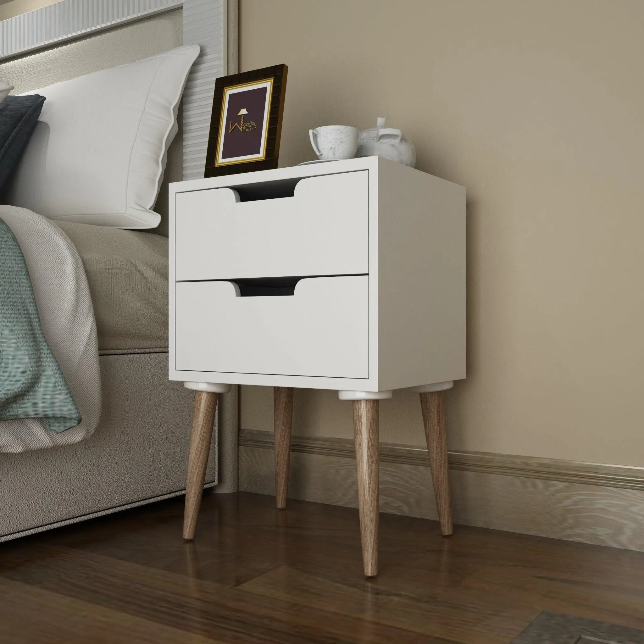 Amazing Bedside Table with Two Drawers