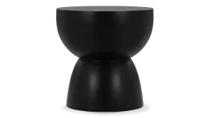 Optimized title: Stylish Aura Black Concrete Side Table