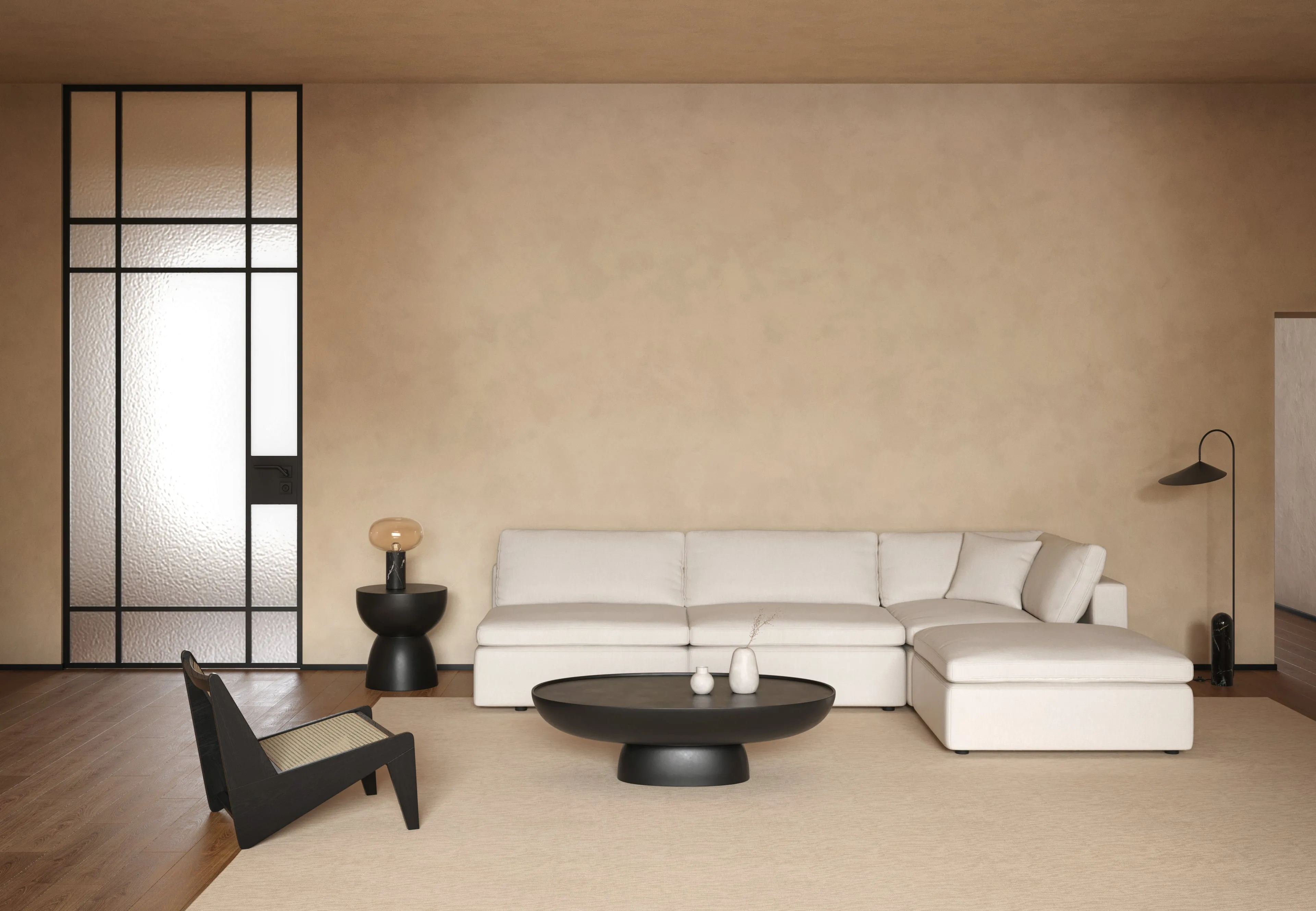 Optimized title: Stylish Aura Black Concrete Side Table