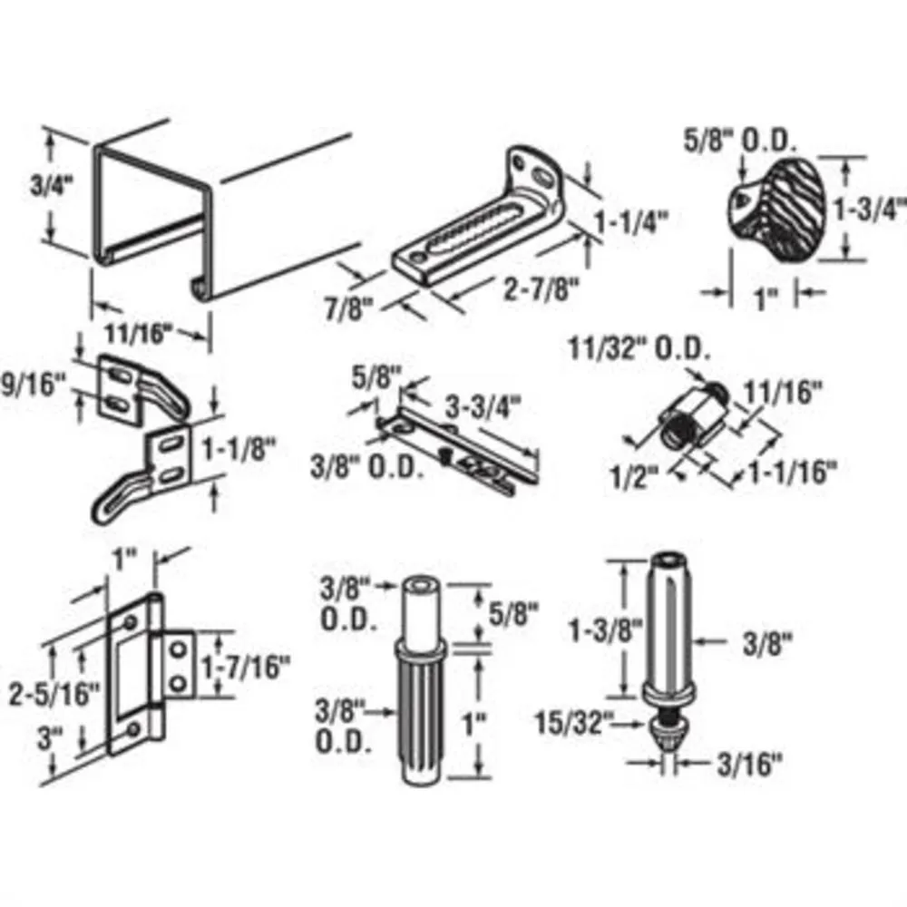 Bi-Fold Door Track Kit 36"