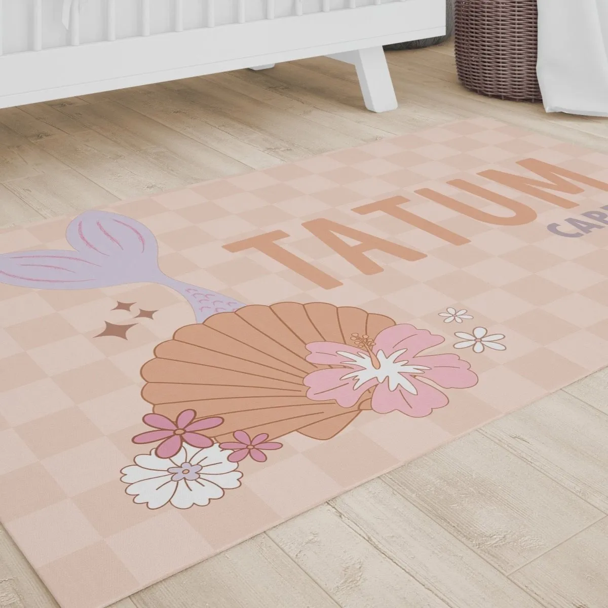 Boho Mermaids Personalized Nursery Rug