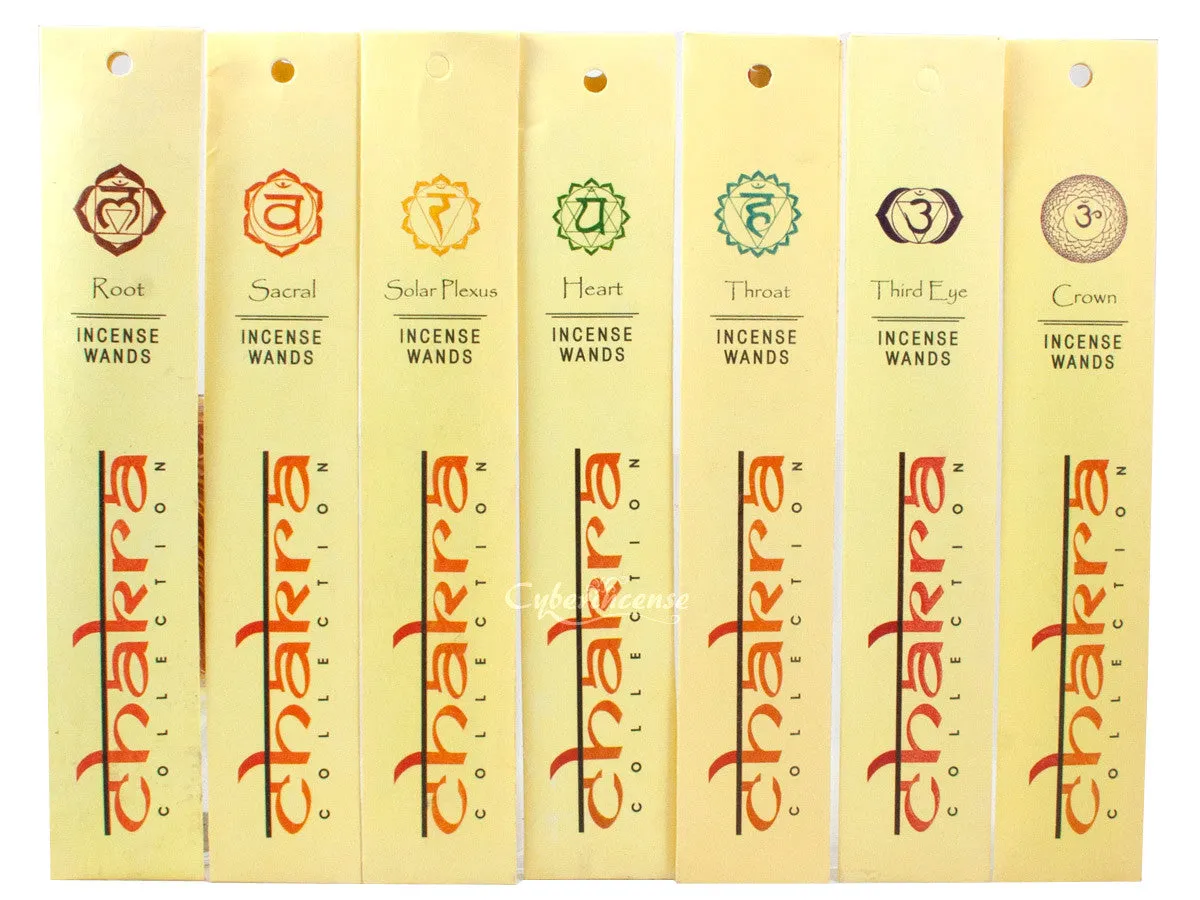 Chakra Natural Incense Wands (Complete Set)