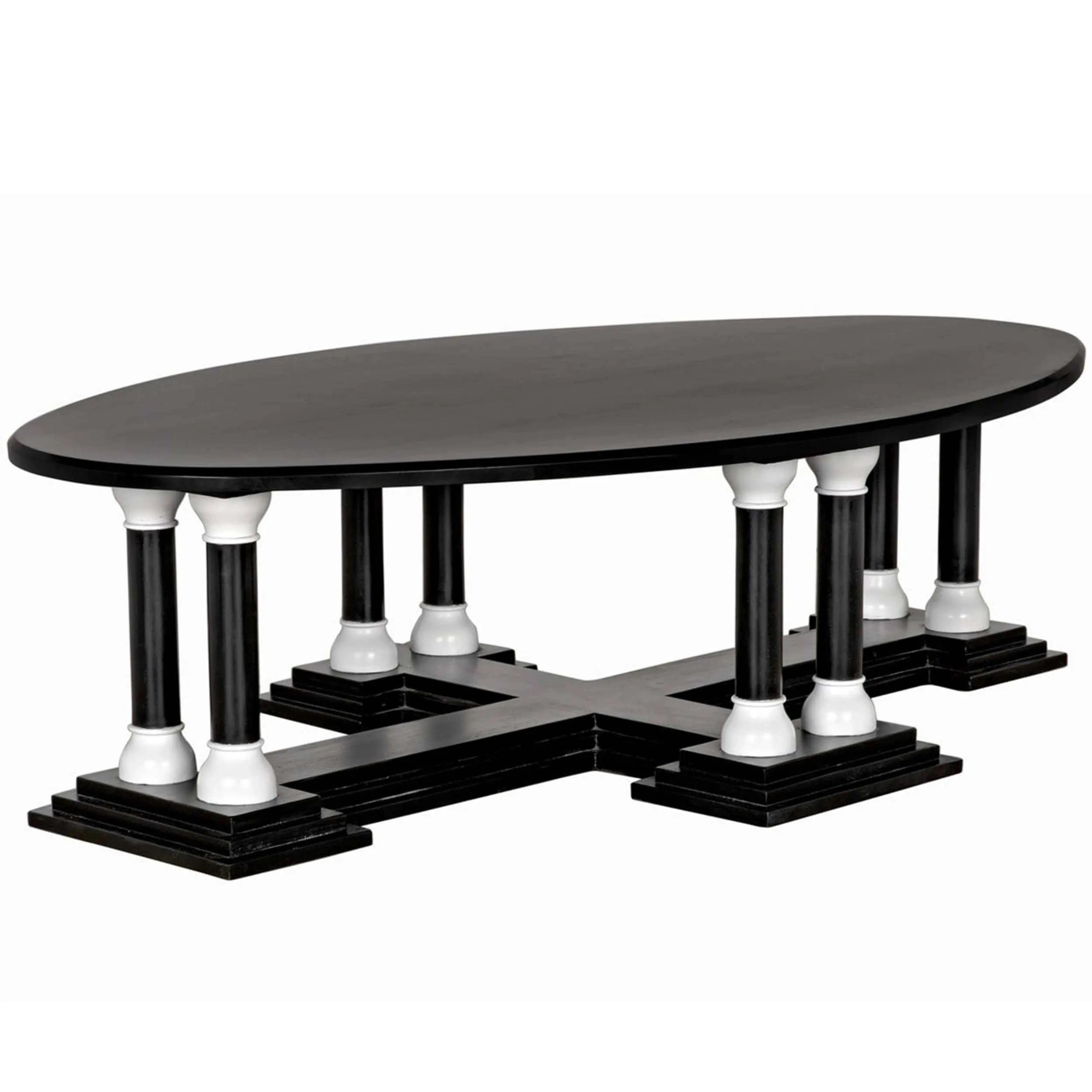 Desoto Coffee Table, Pale/Solid White