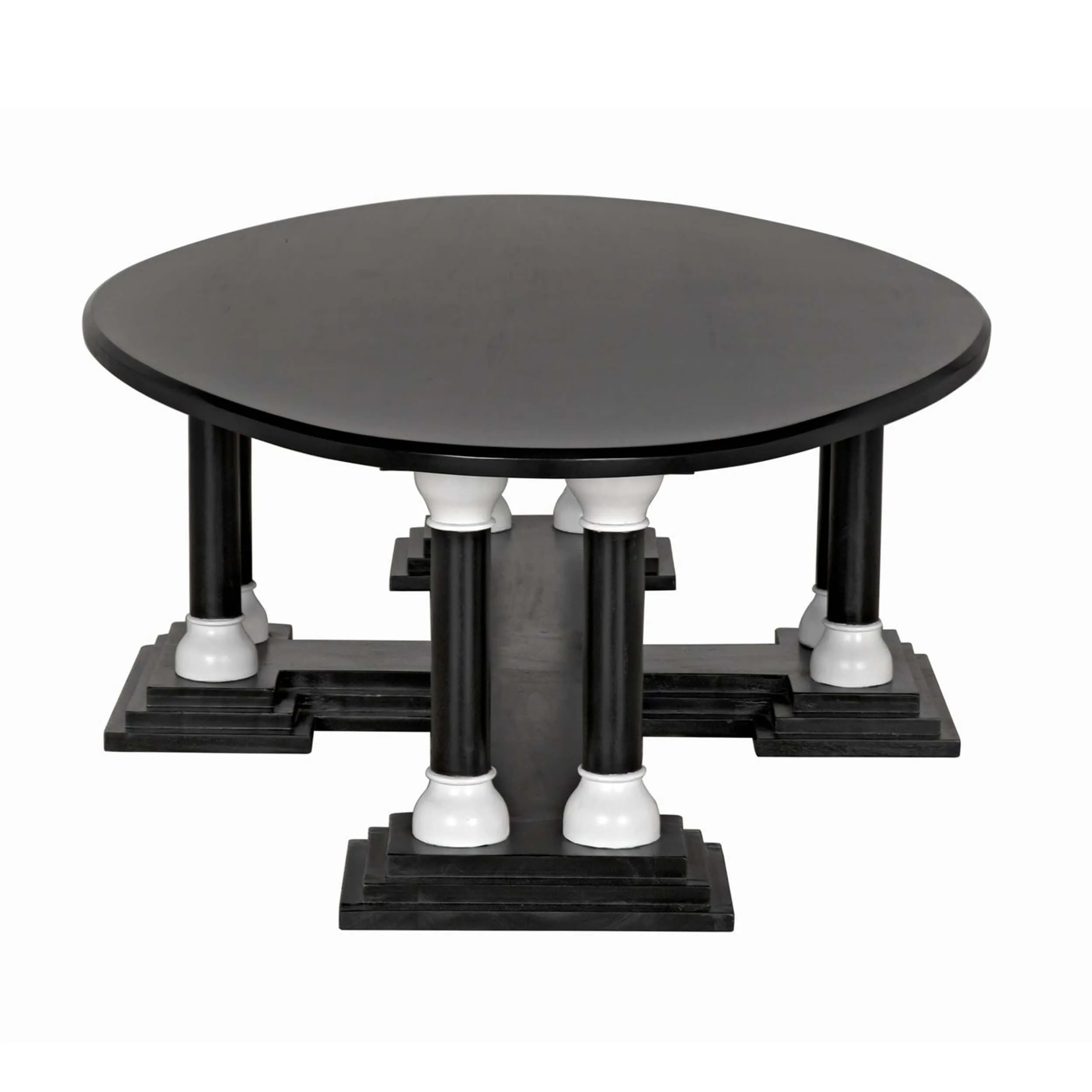 Desoto Coffee Table, Pale/Solid White