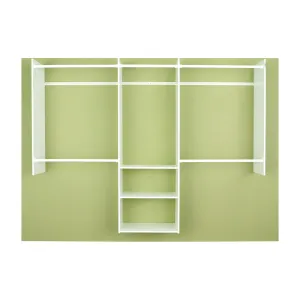 Easy Track RB1460 Deluxe Starter Closet, 48 to 96 in W, 84 in H, 3-Shelf