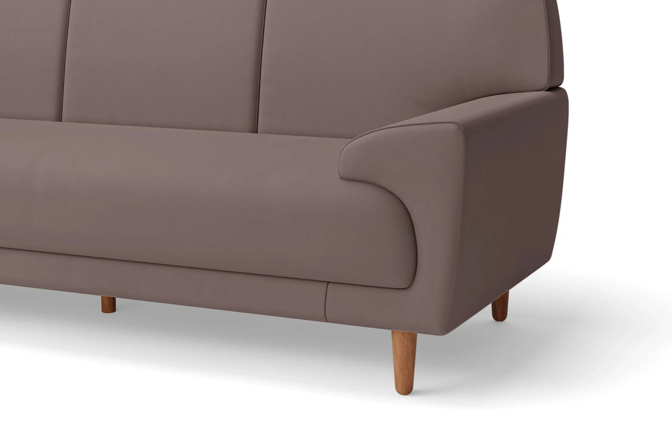 Ferrara 3 Seater Sofa Rose Taupe Leather
