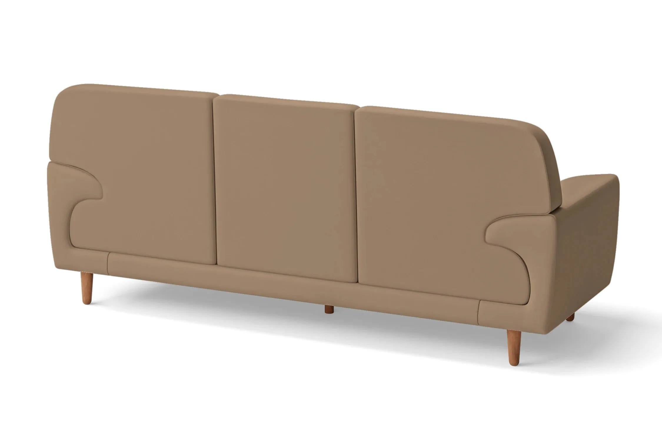Ferrara 3 Seater Sofa Stone Leather