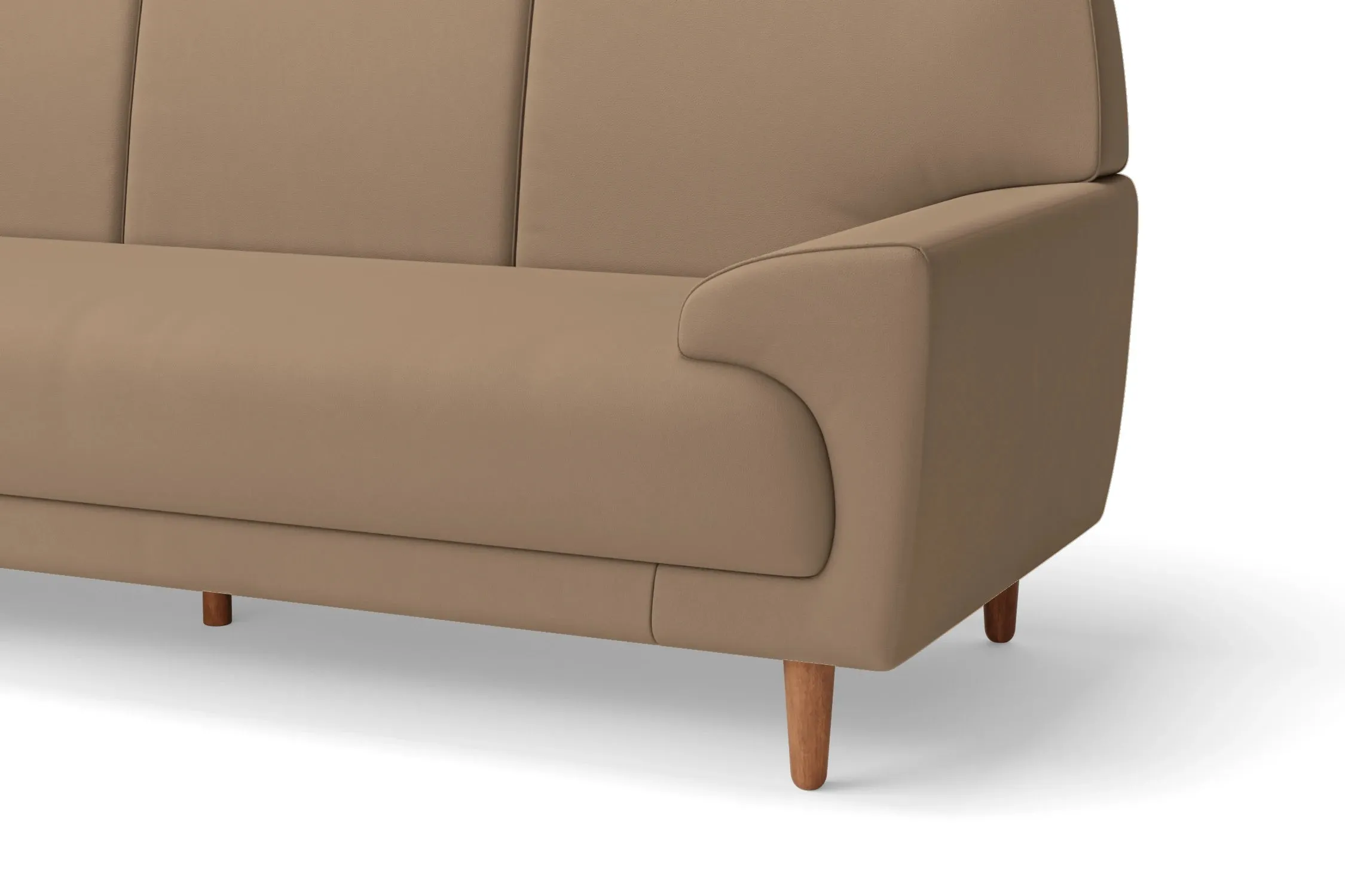 Ferrara 3 Seater Sofa Stone Leather