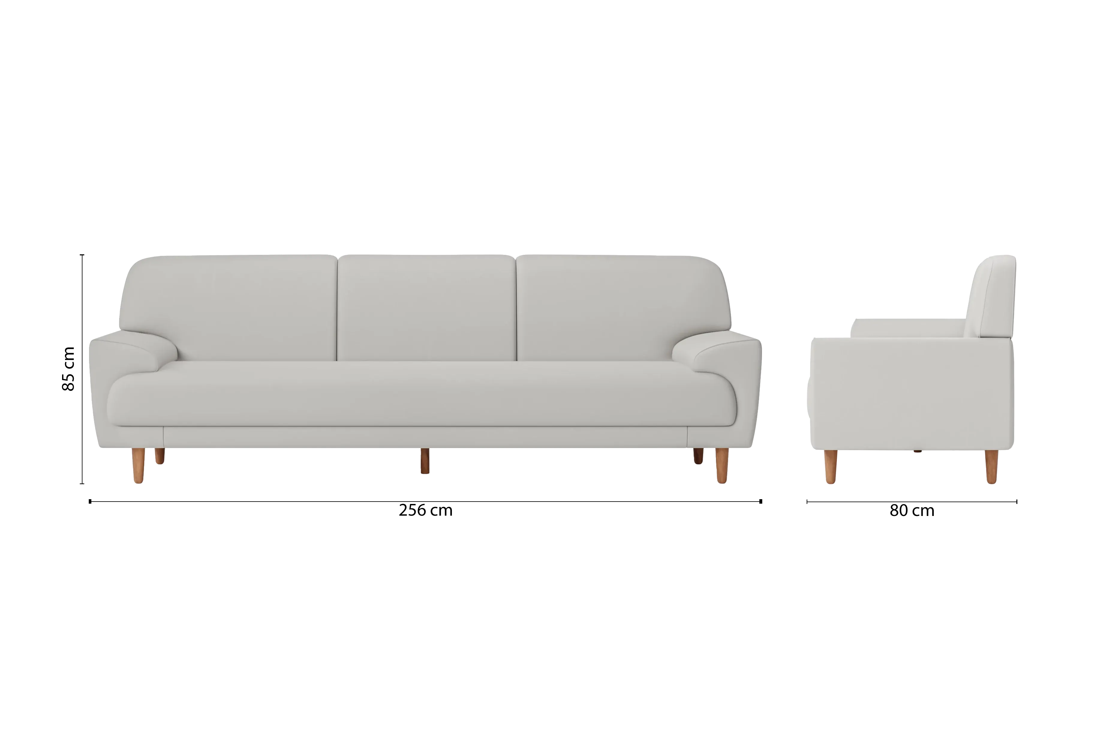 Ferrara 4 Seater Sofa White Leather
