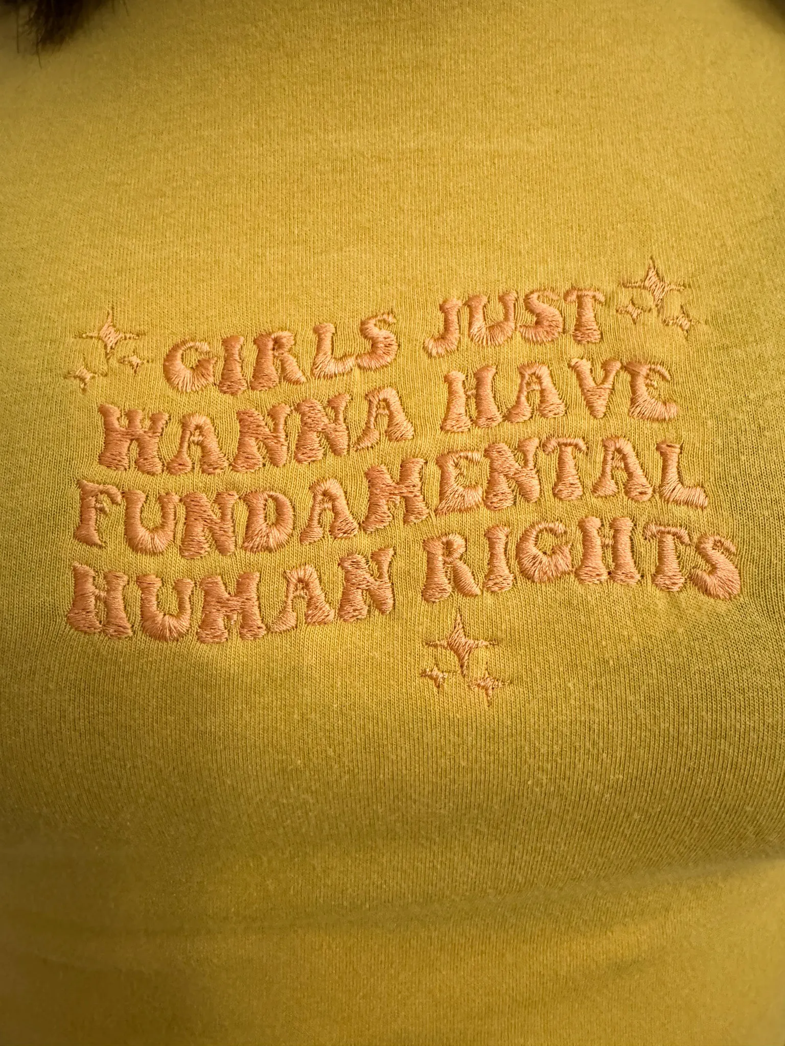 Girls Just Wanna Have Fundamental Human Rights Baby Tee XS