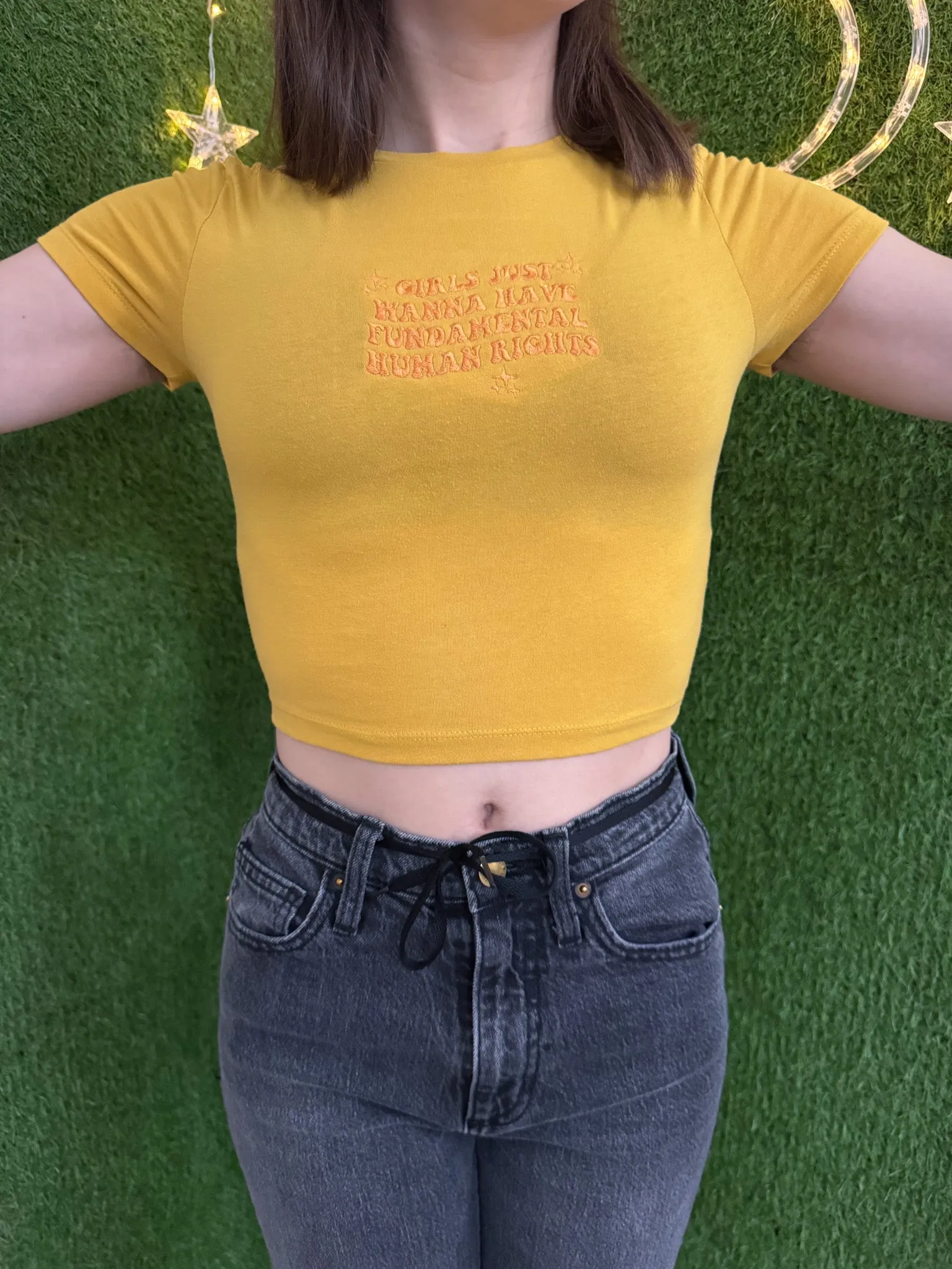 Girls Just Wanna Have Fundamental Human Rights Baby Tee XS