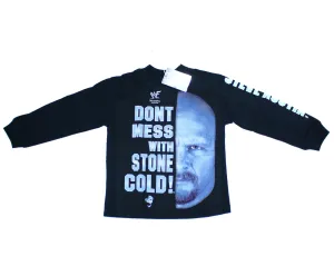 *KIDS SIZE* WWF STONE COLD STEVE AUSTIN 'DON'T MESS W/' VINTAGE LONGSLEEVE SHIRT