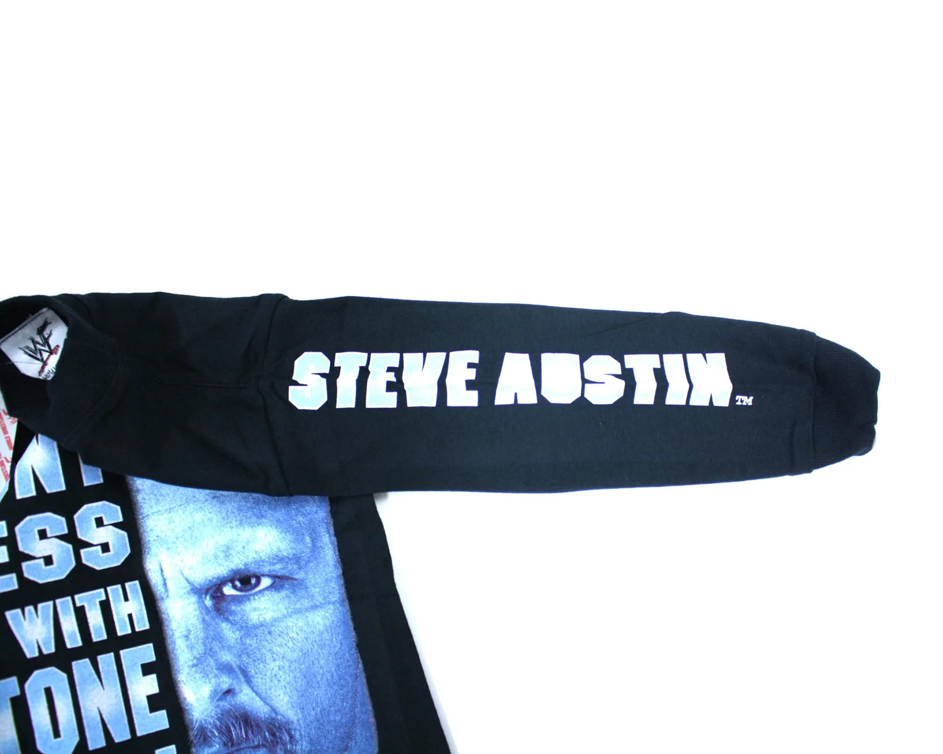 *KIDS SIZE* WWF STONE COLD STEVE AUSTIN 'DON'T MESS W/' VINTAGE LONGSLEEVE SHIRT