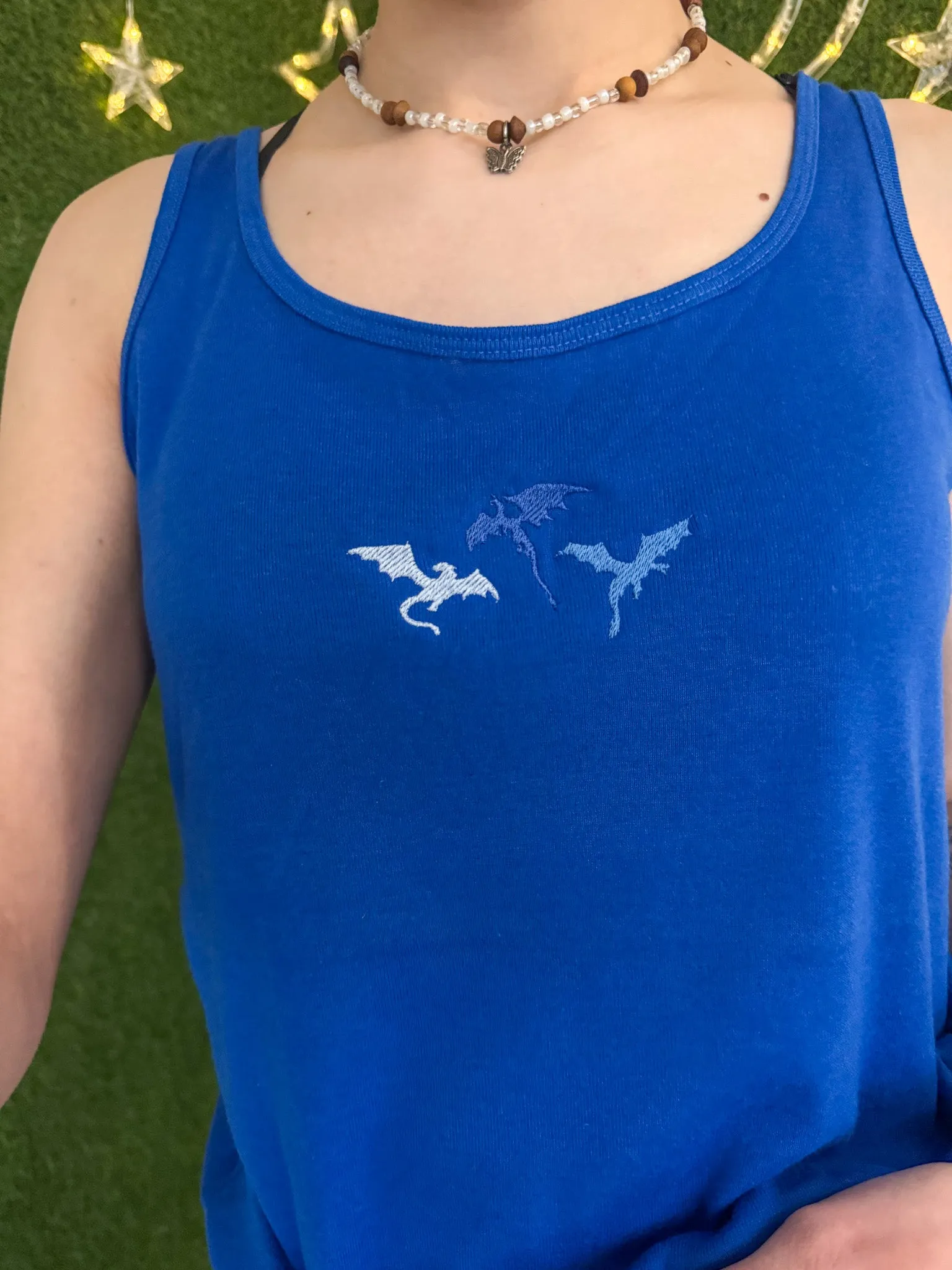 Little Dragons Blue Tank Top L