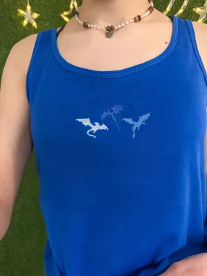 Little Dragons Blue Tank Top L
