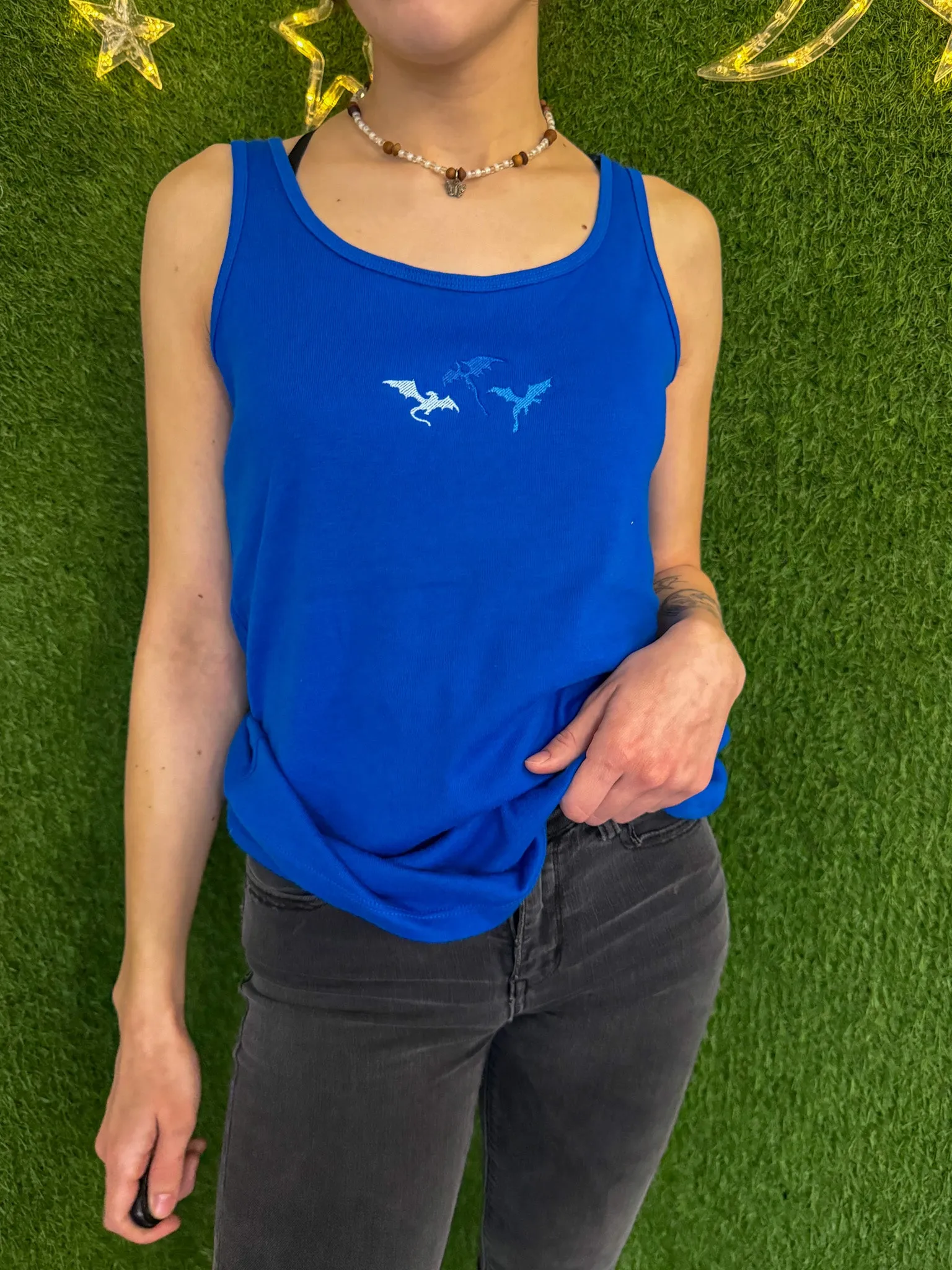 Little Dragons Blue Tank Top L