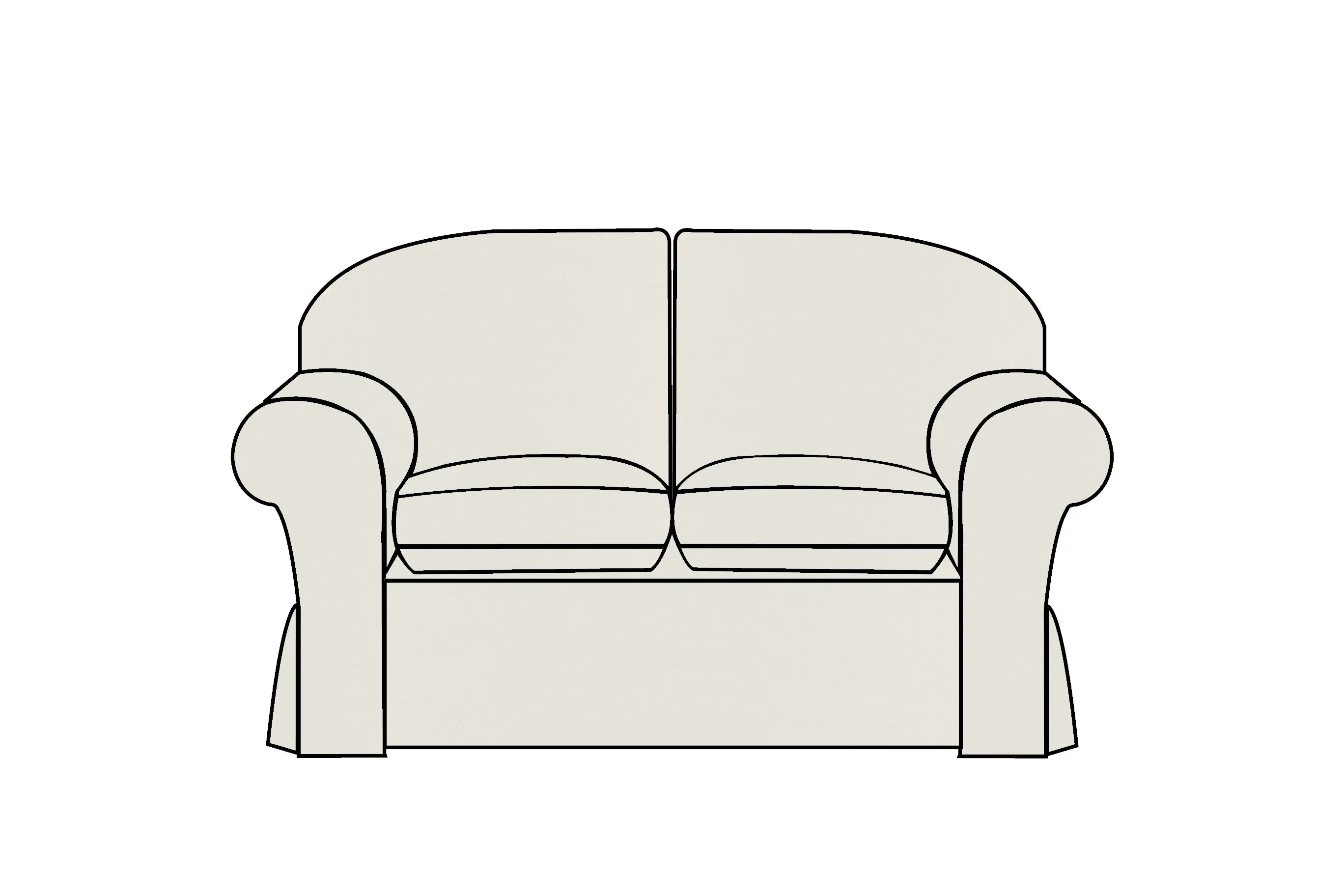 Madrid | 2 Seater Extra Loose Cover | Capri Dove