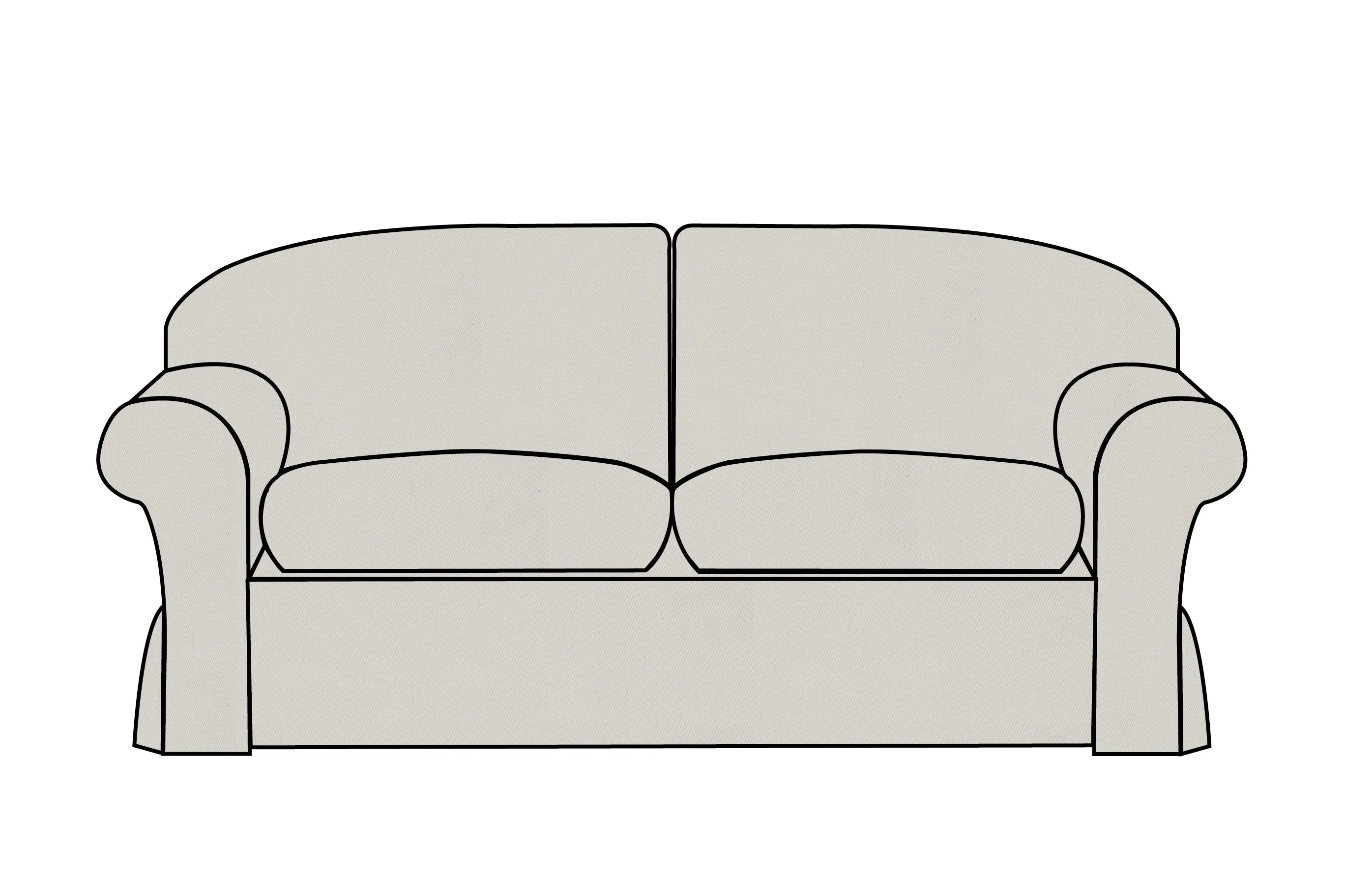 Madrid | 3 Seater Extra Loose Cover | Miami Silver