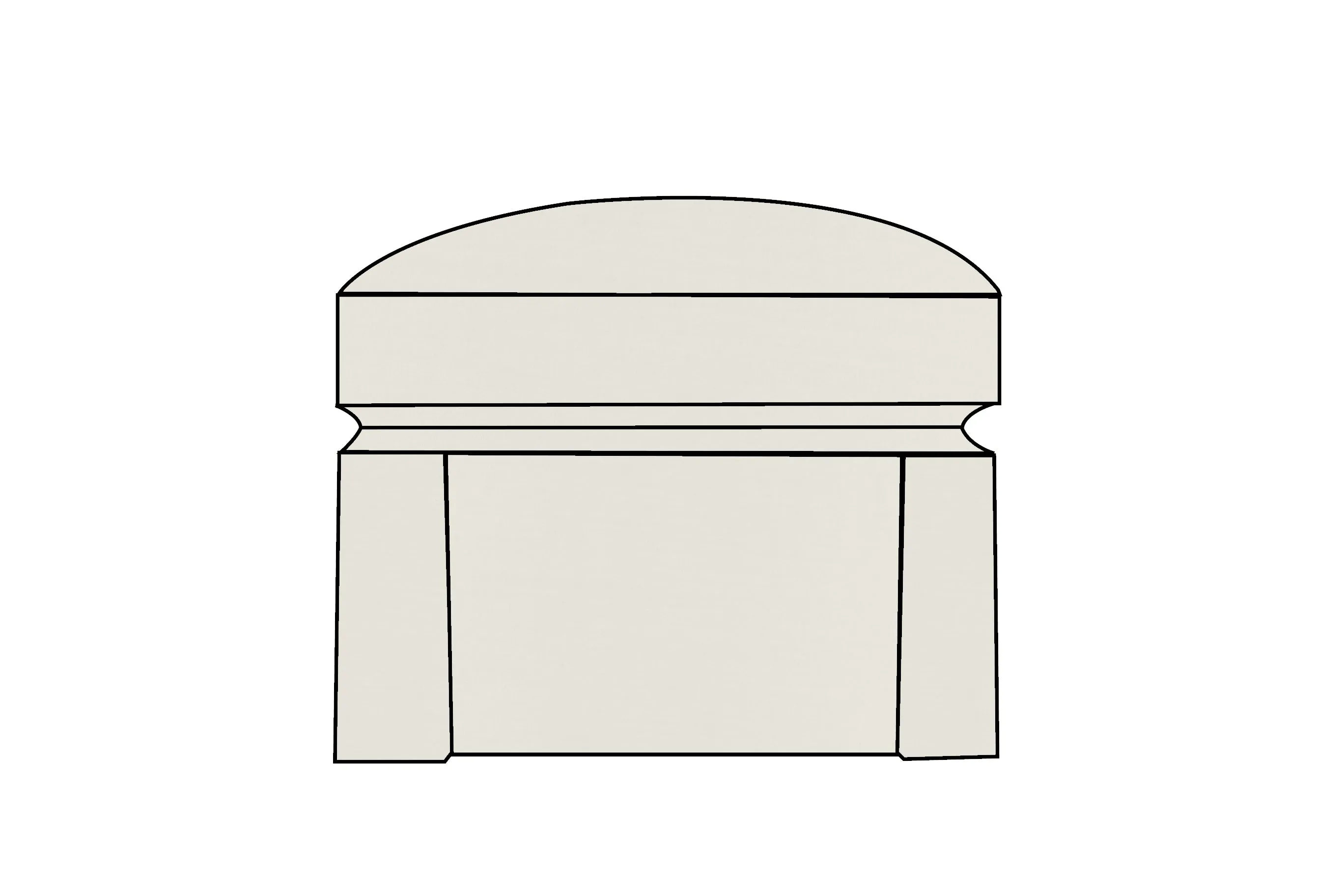 Madrid | Footstool Extra Loose Cover | Capri Dove