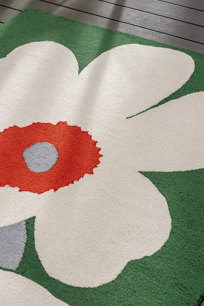 Marimekko Uniko 60th Anniversary Green Rug