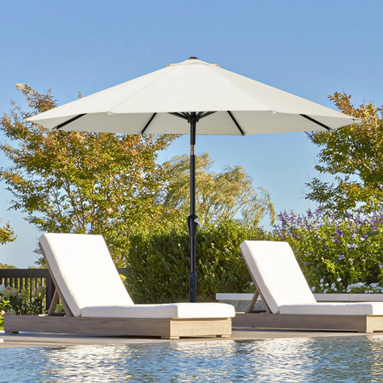 MASTERCANOPY Patio Umbrella for Outdoor Market Table  8 Ribs