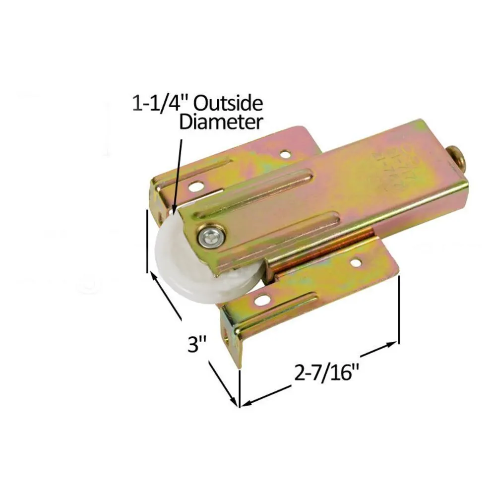Mirror Closet Door 1-1/2" Plastic Roller for Cox Closet Doors