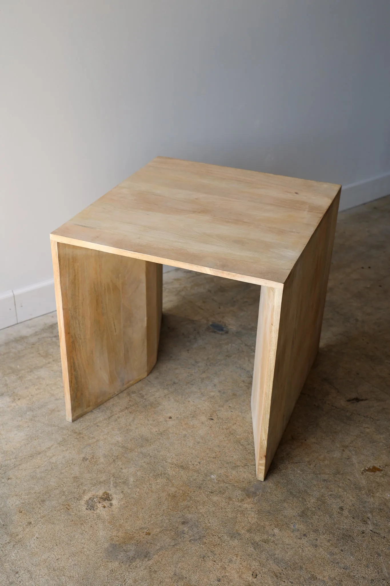 Nate Bleached Mango Wood Accent Table