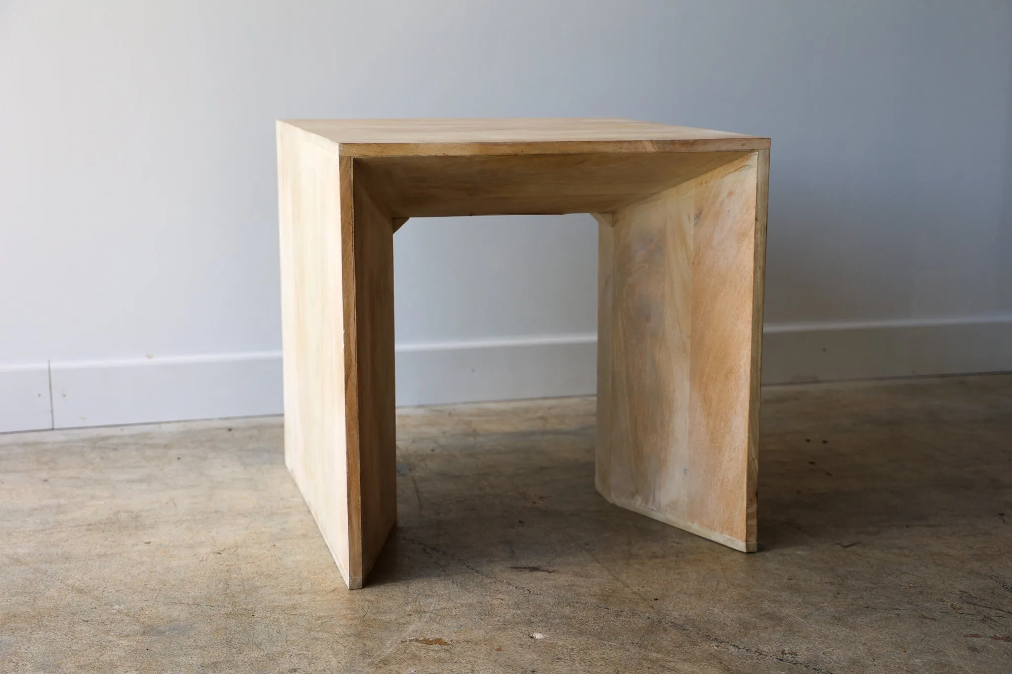 Nate Bleached Mango Wood Accent Table