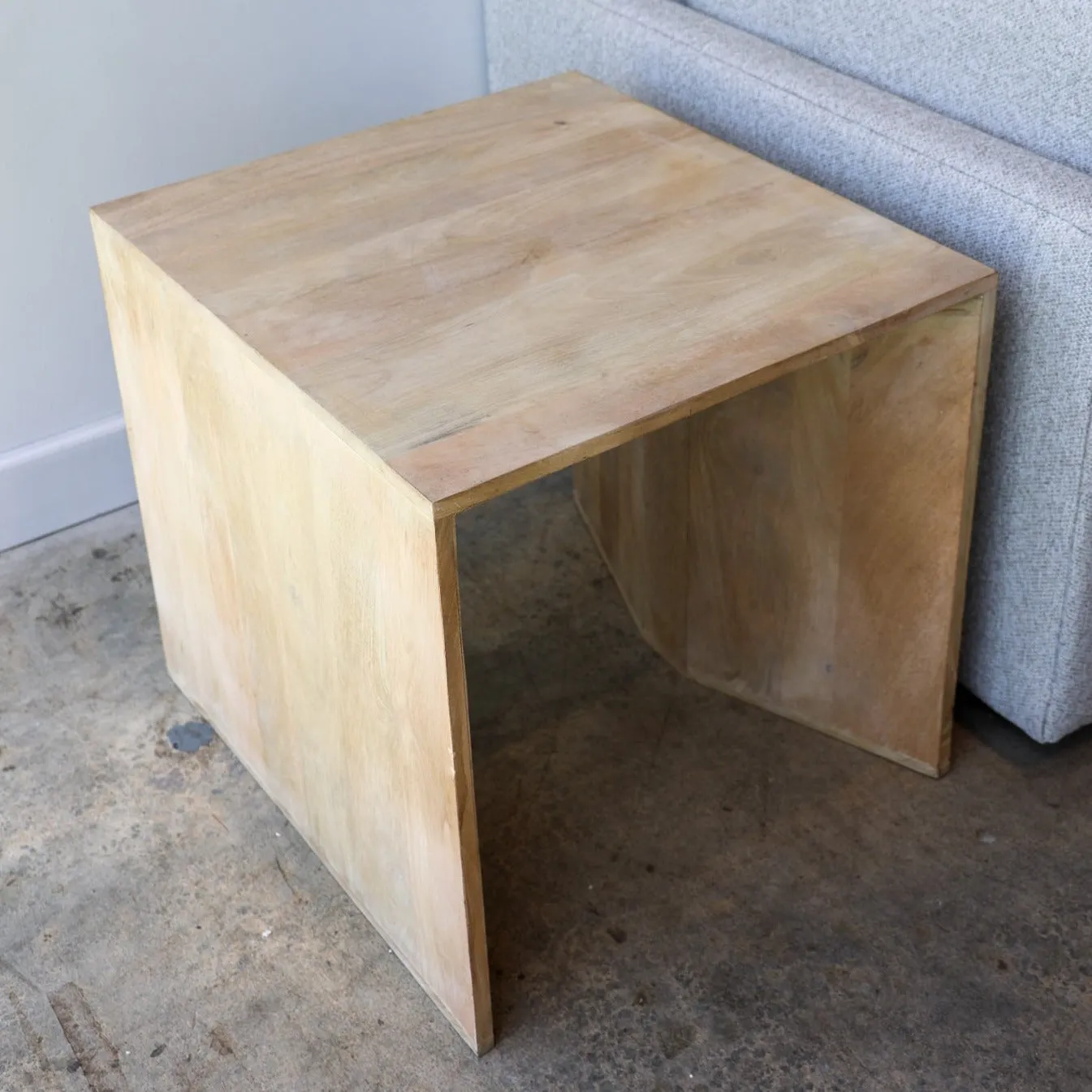 Nate Bleached Mango Wood Accent Table