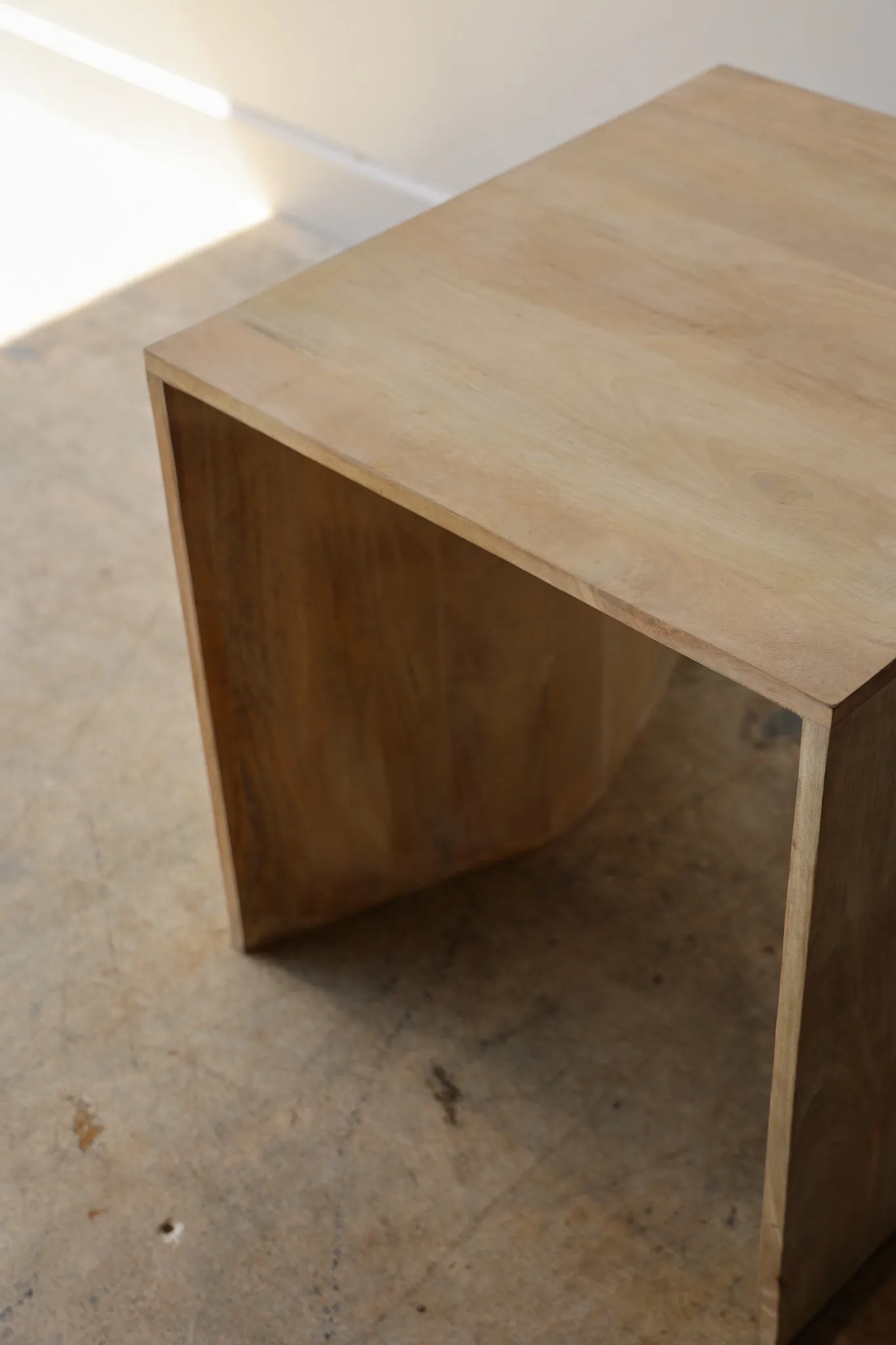 Nate Bleached Mango Wood Accent Table