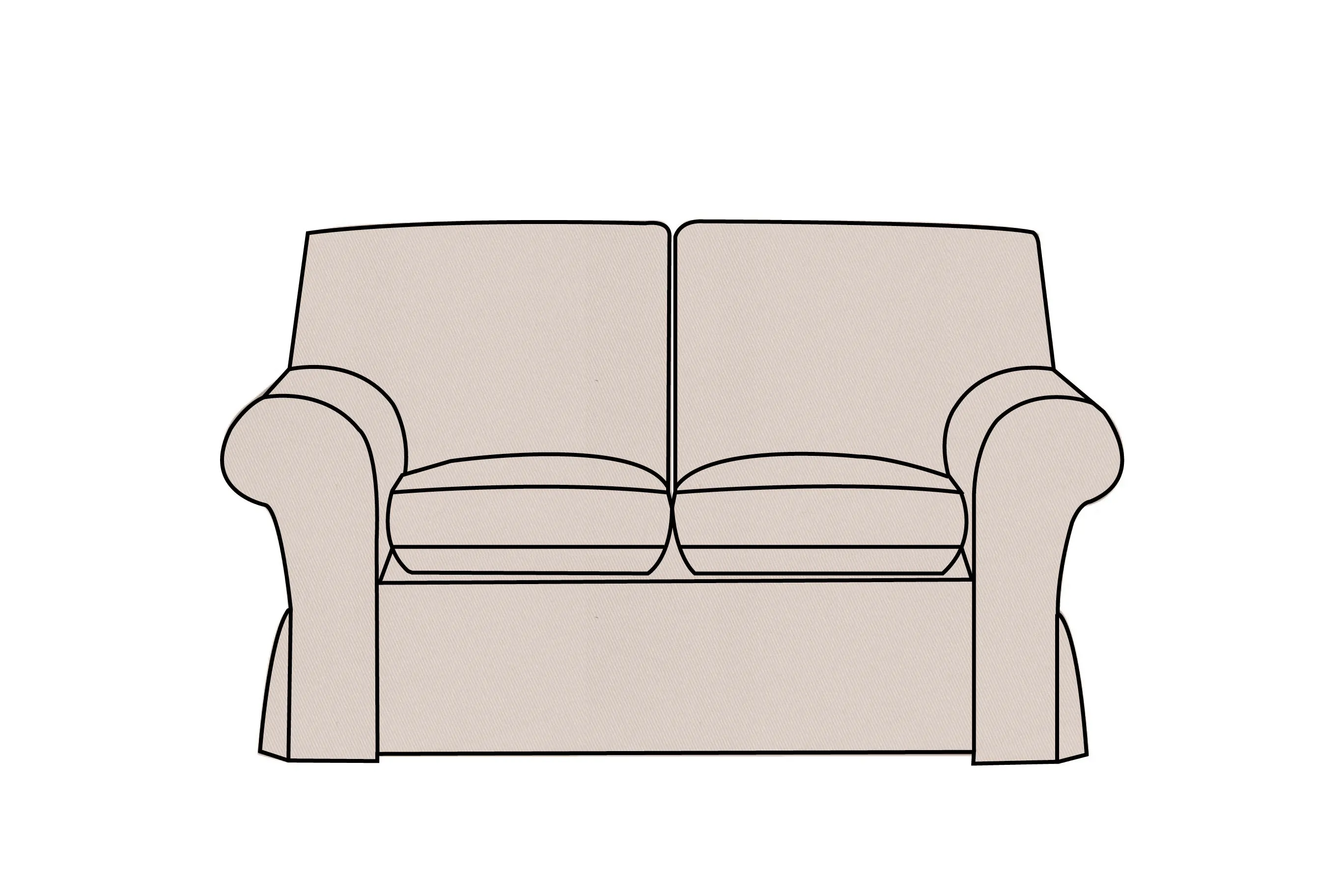 Newport | 2 Seater Extra Loose Cover | Miami Oatmeal
