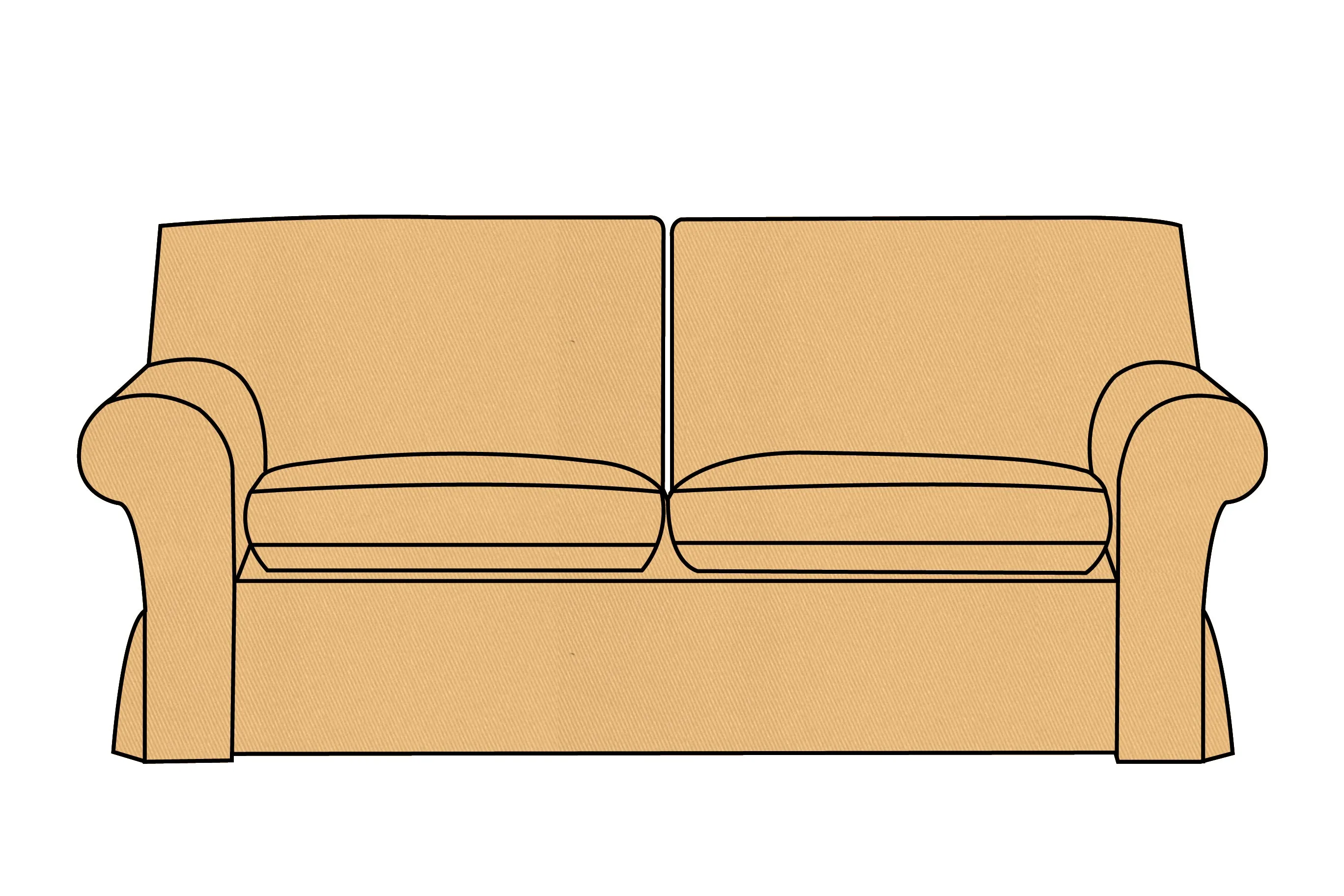Newport | 3 Seater Extra Loose Cover | Miami Sand