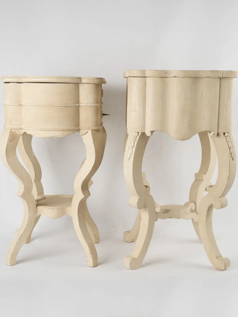Pair of antique Italian nightstands - beige