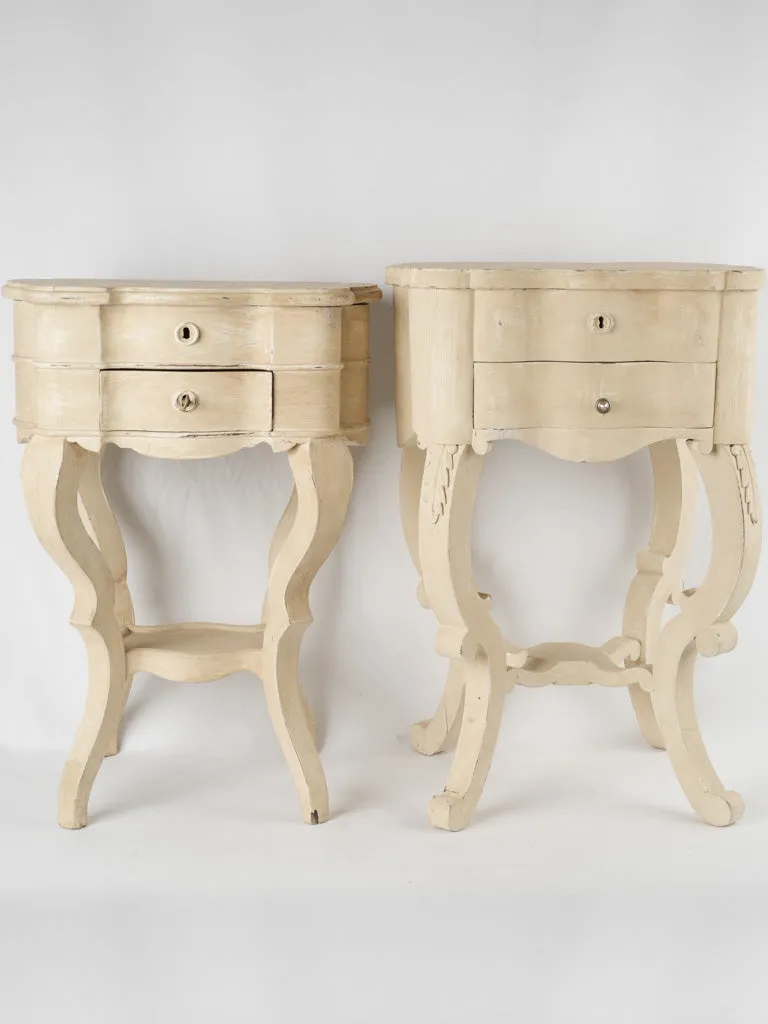Pair of antique Italian nightstands - beige
