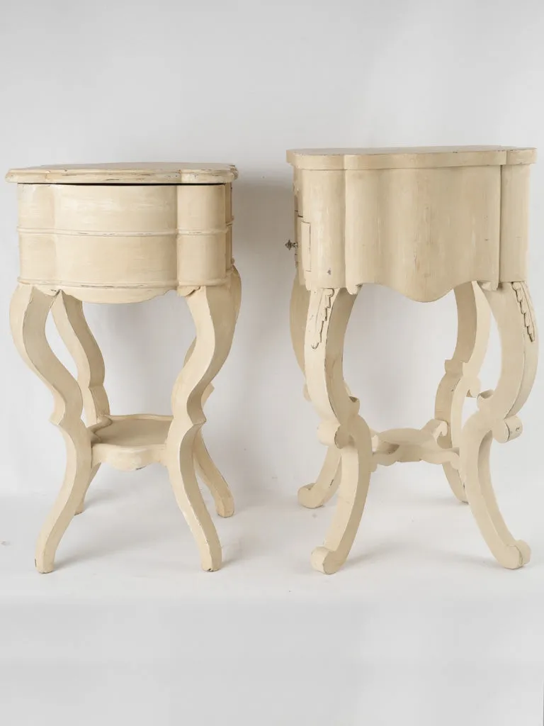 Pair of antique Italian nightstands - beige