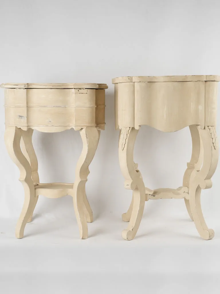 Pair of antique Italian nightstands - beige