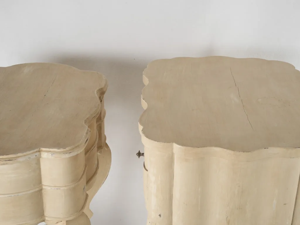 Pair of antique Italian nightstands - beige