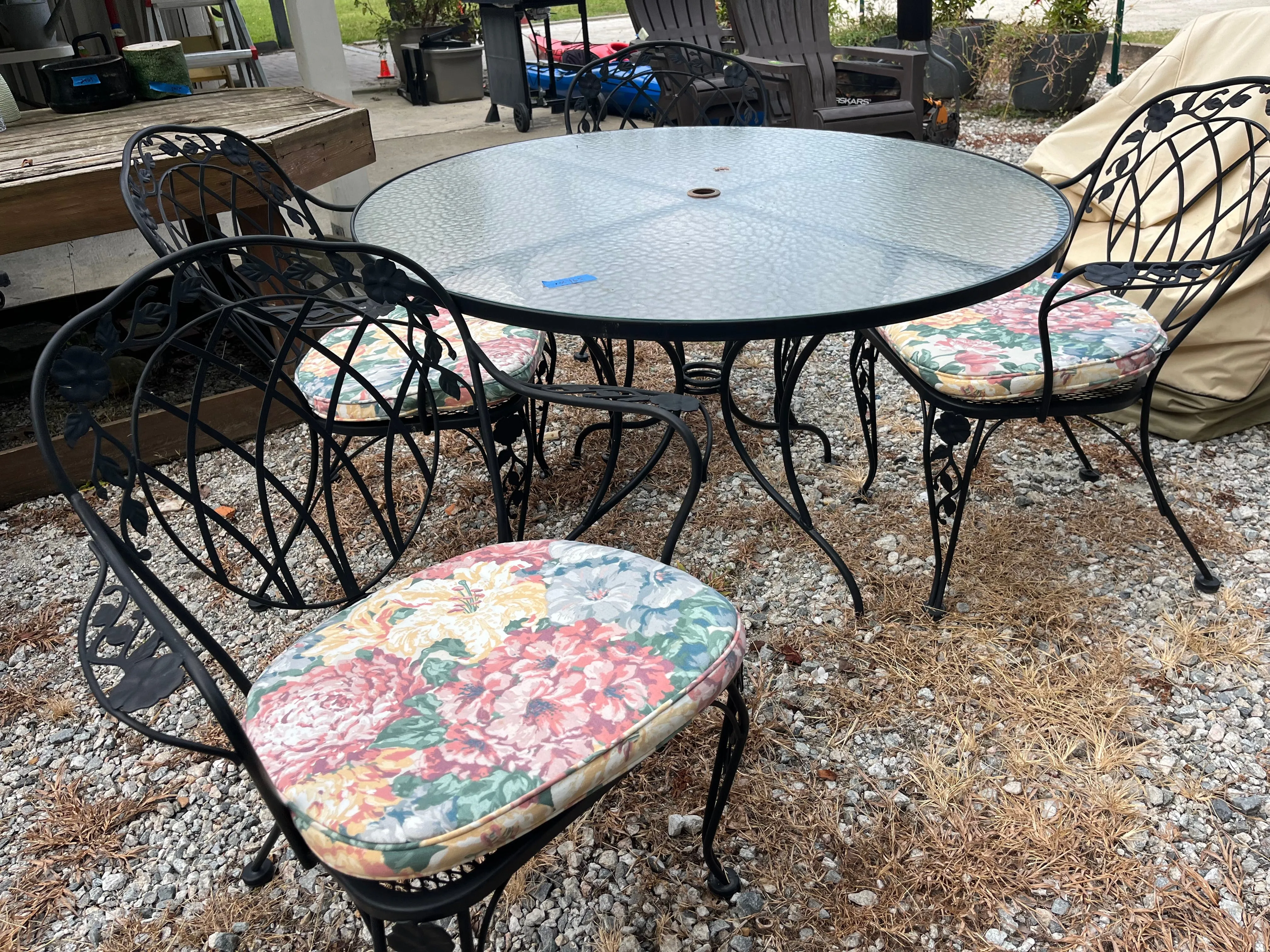 Patio Dining Table with 4 Chairs