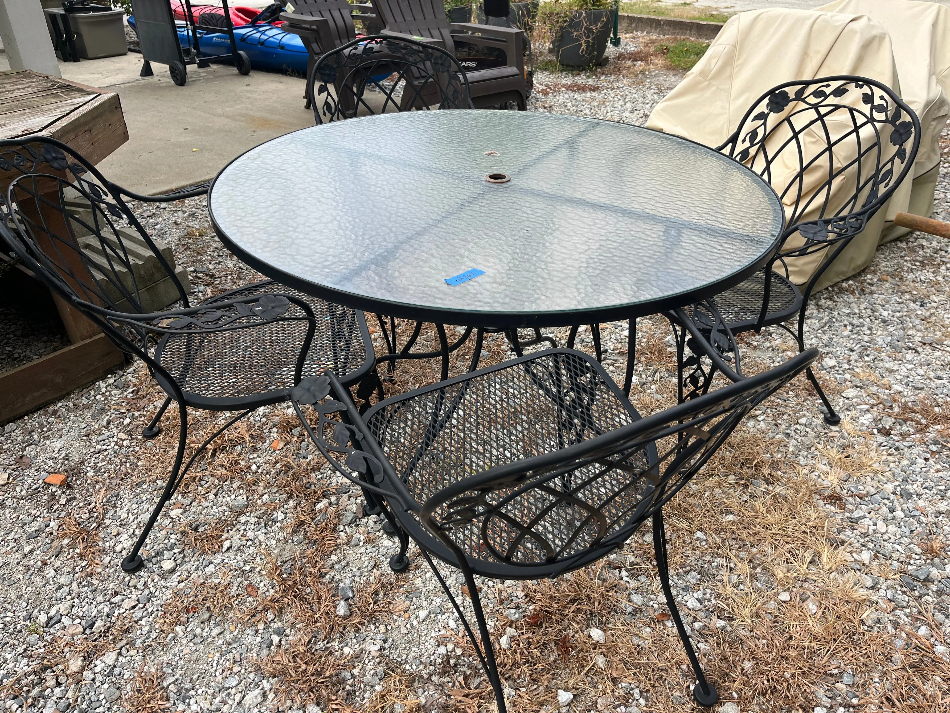 Patio Dining Table with 4 Chairs