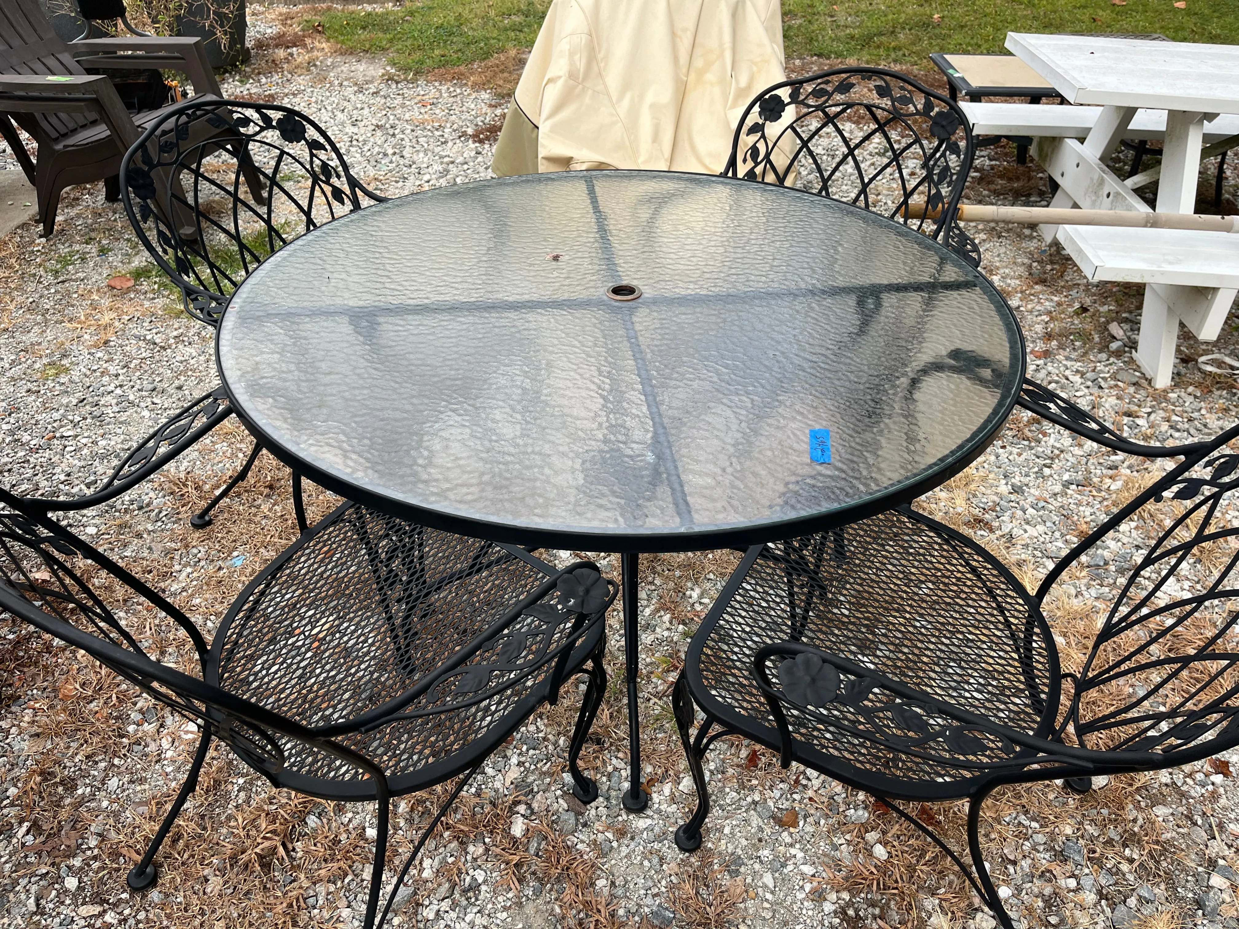 Patio Dining Table with 4 Chairs