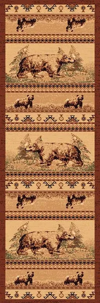 "Bear" Cabin Rug - 2 x 7