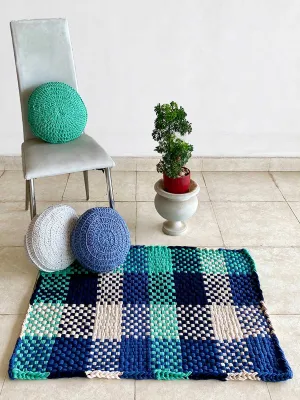 Rectangular Rugs Sea-Green-Blue-off-White-Navy